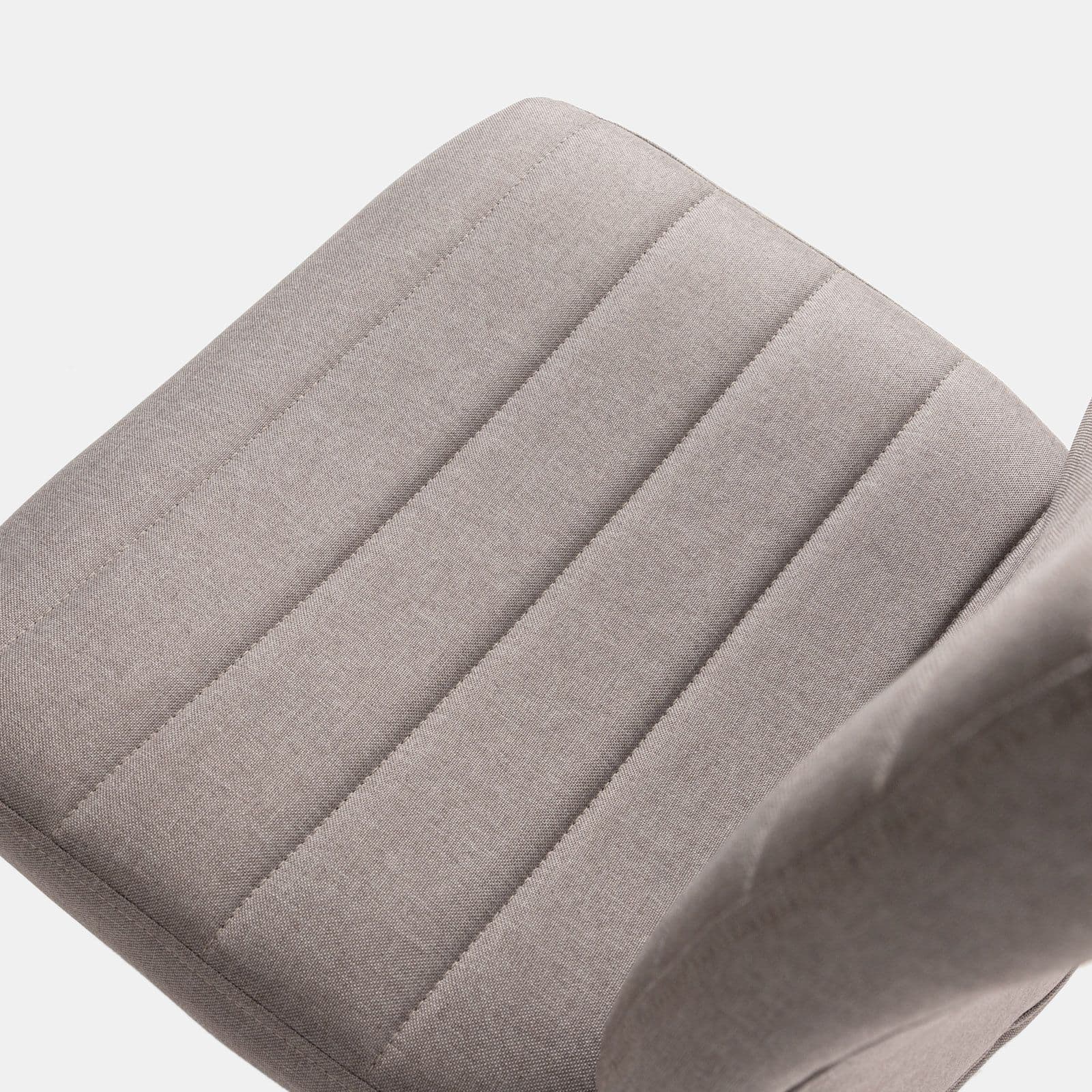 Sedia girevole da ufficio in tessuto grigio chiaro con altezza regolabile e base in nylon - Tamara