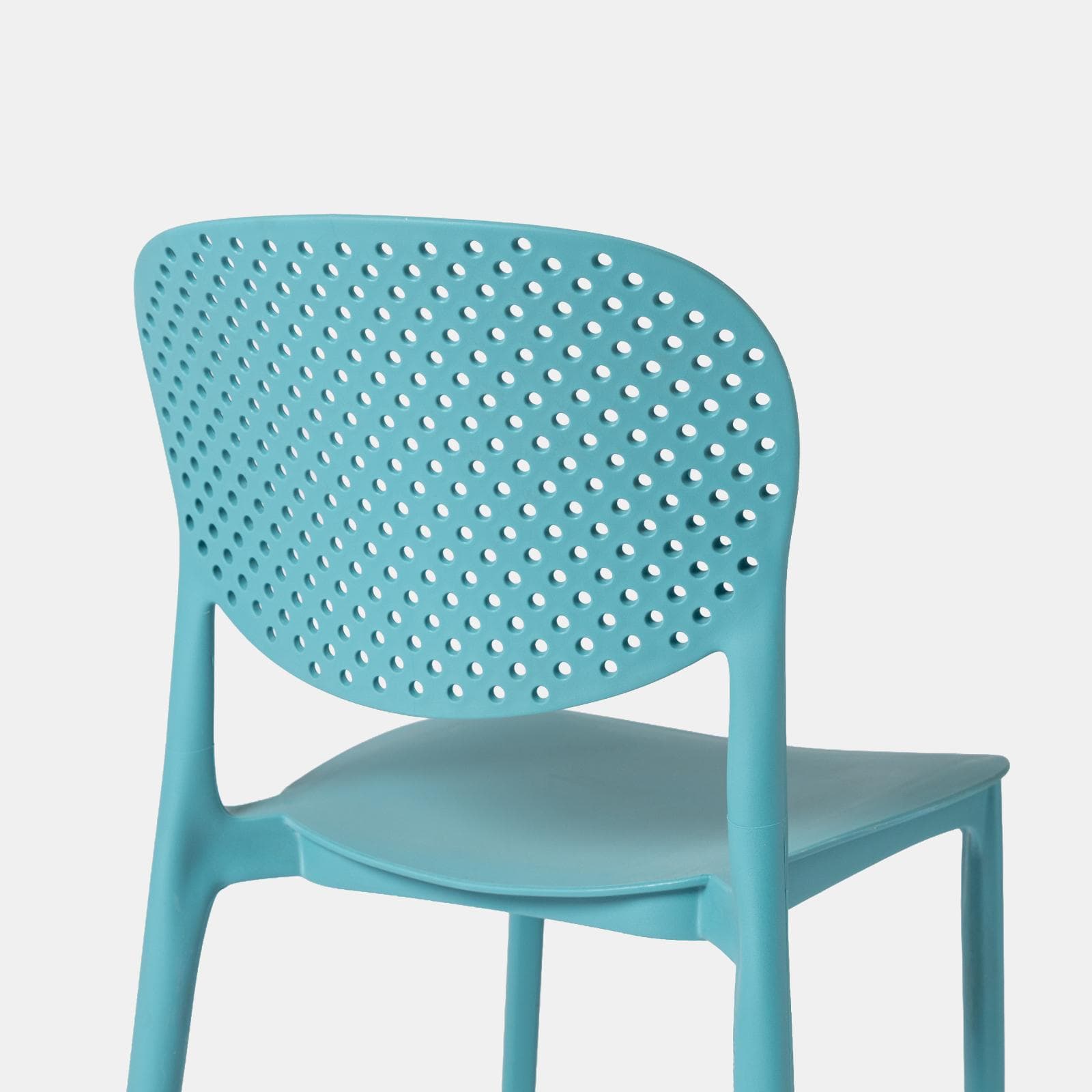 Sedia impilabile in polipropilene blu maldive - Nader
