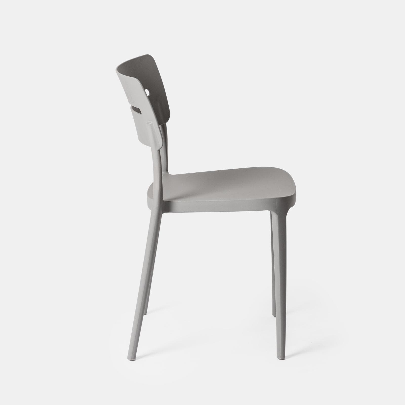 Sedia impilabile in polipropilene grigio - Deanna