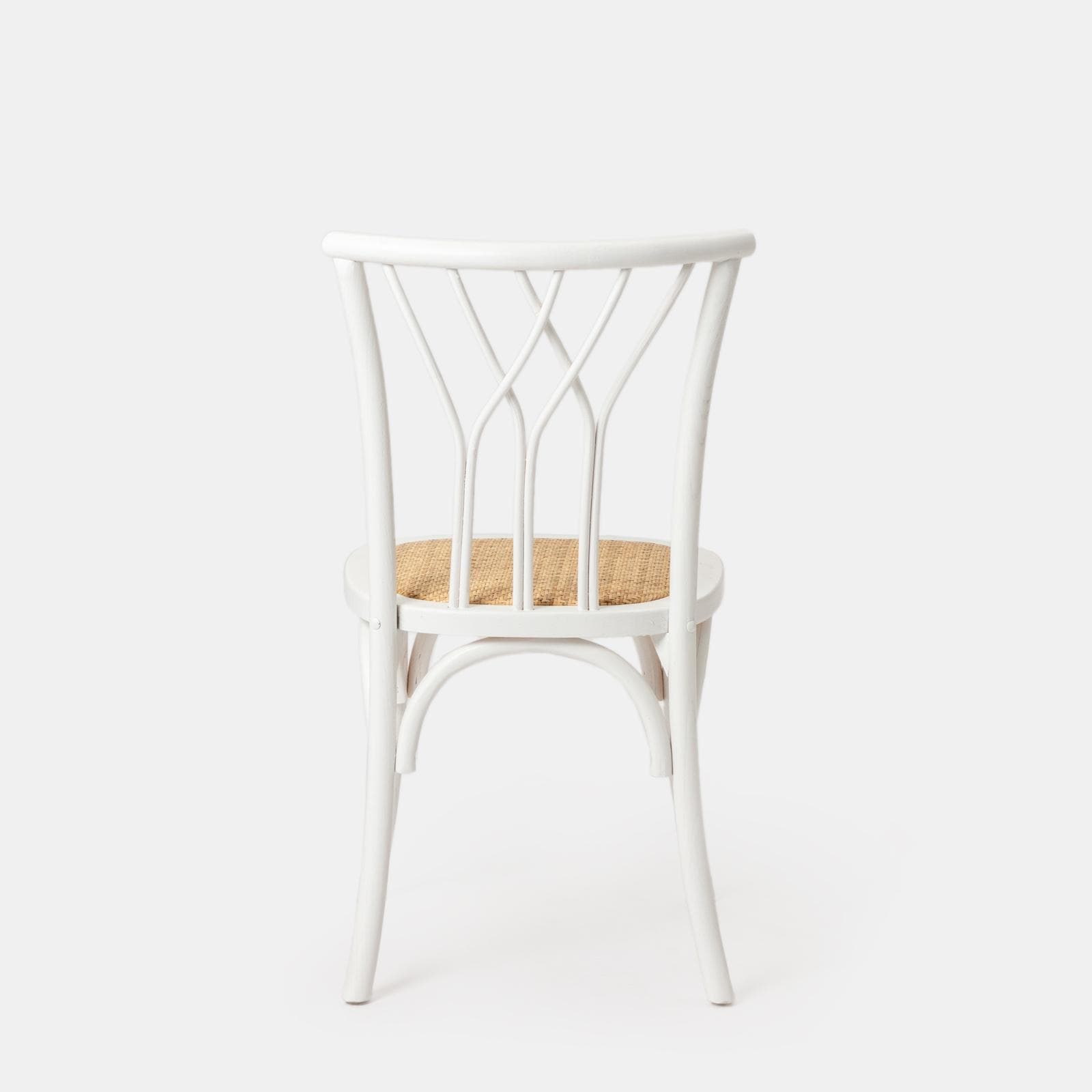 Sedia in legno di olmo bianco con seduta in rattan - Aymit