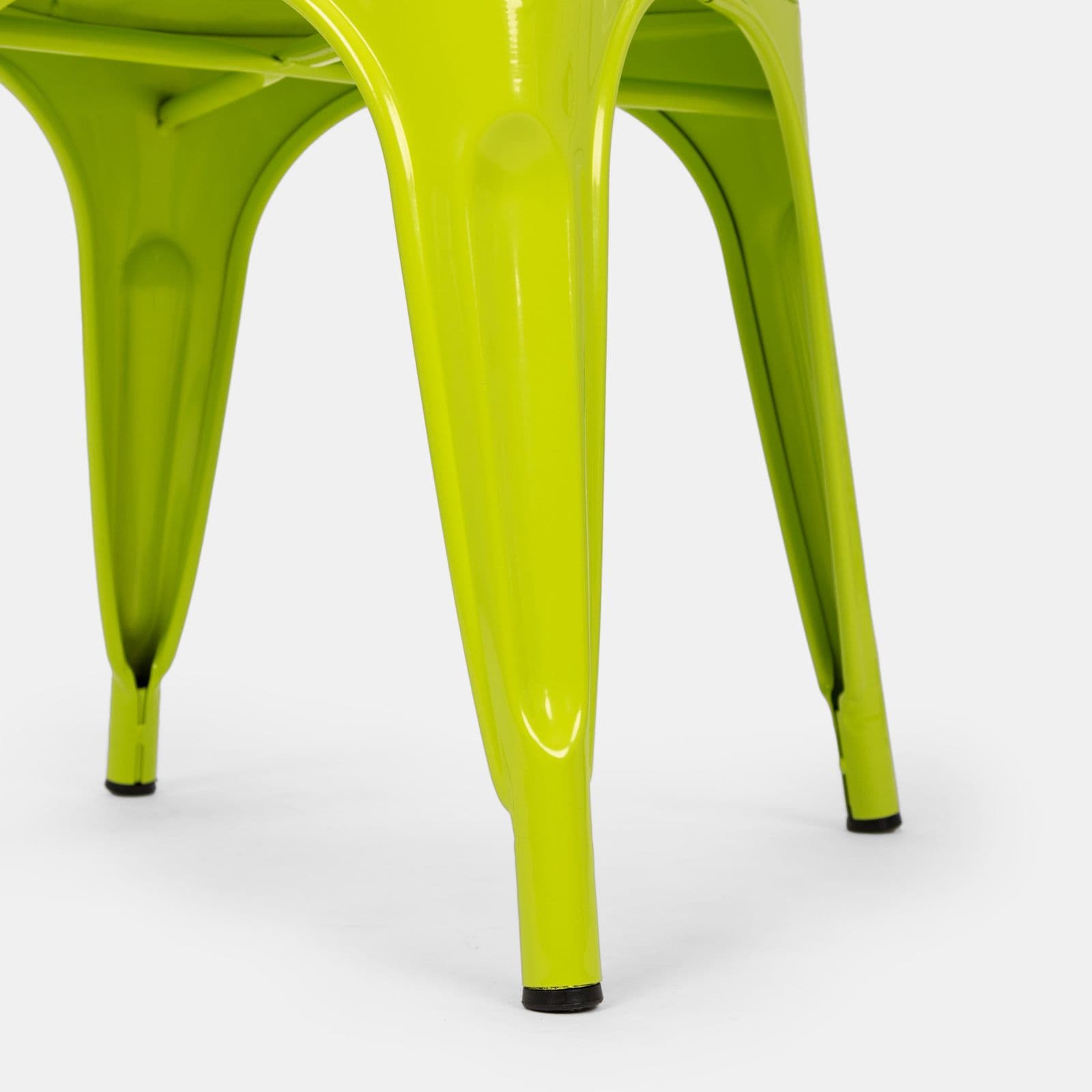 Sedia impilabile stile industrial in metallo verde lime - Farley