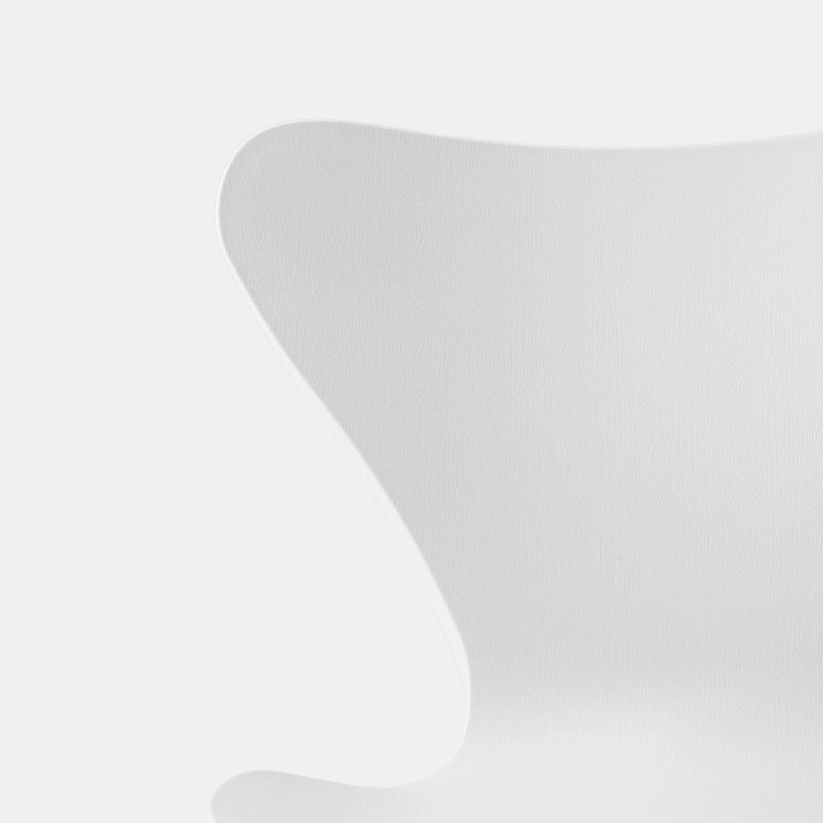 Sedia impilabile in polipropilene bianco con seduta effetto legno e gambe cromo - Dolly