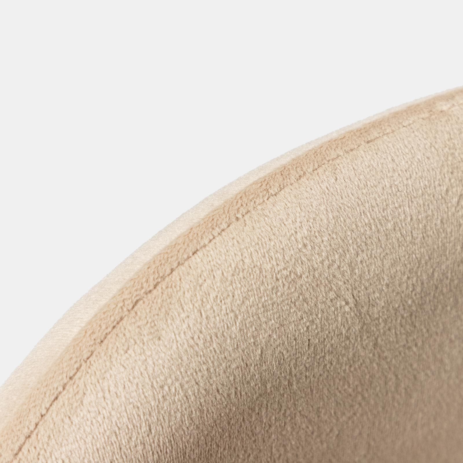 Sedia in velluto beige con gambe in metallo cromo - Zilla