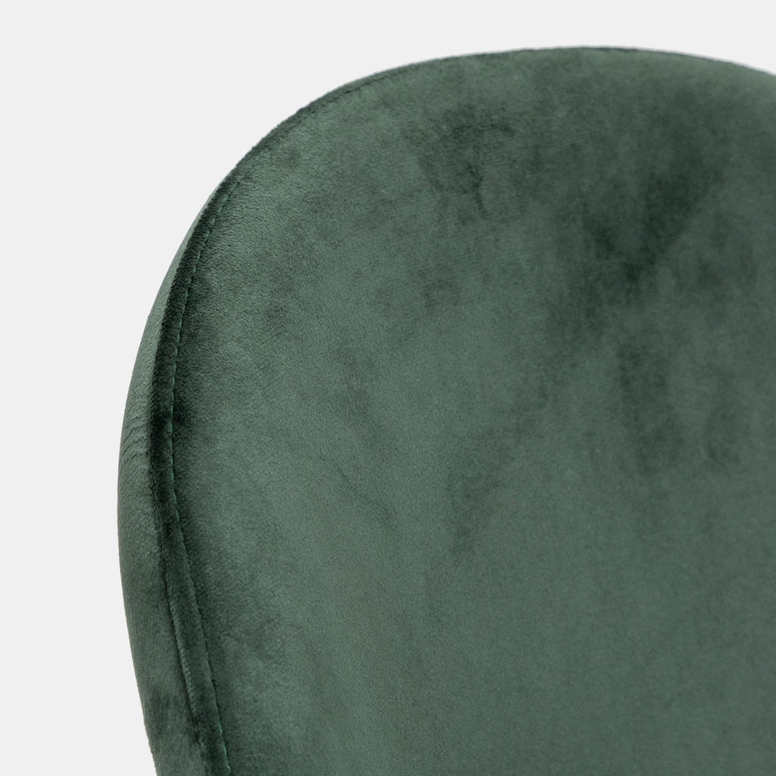 Sedia in velluto verde scuro con gambe in metallo finitura oro - Zilla