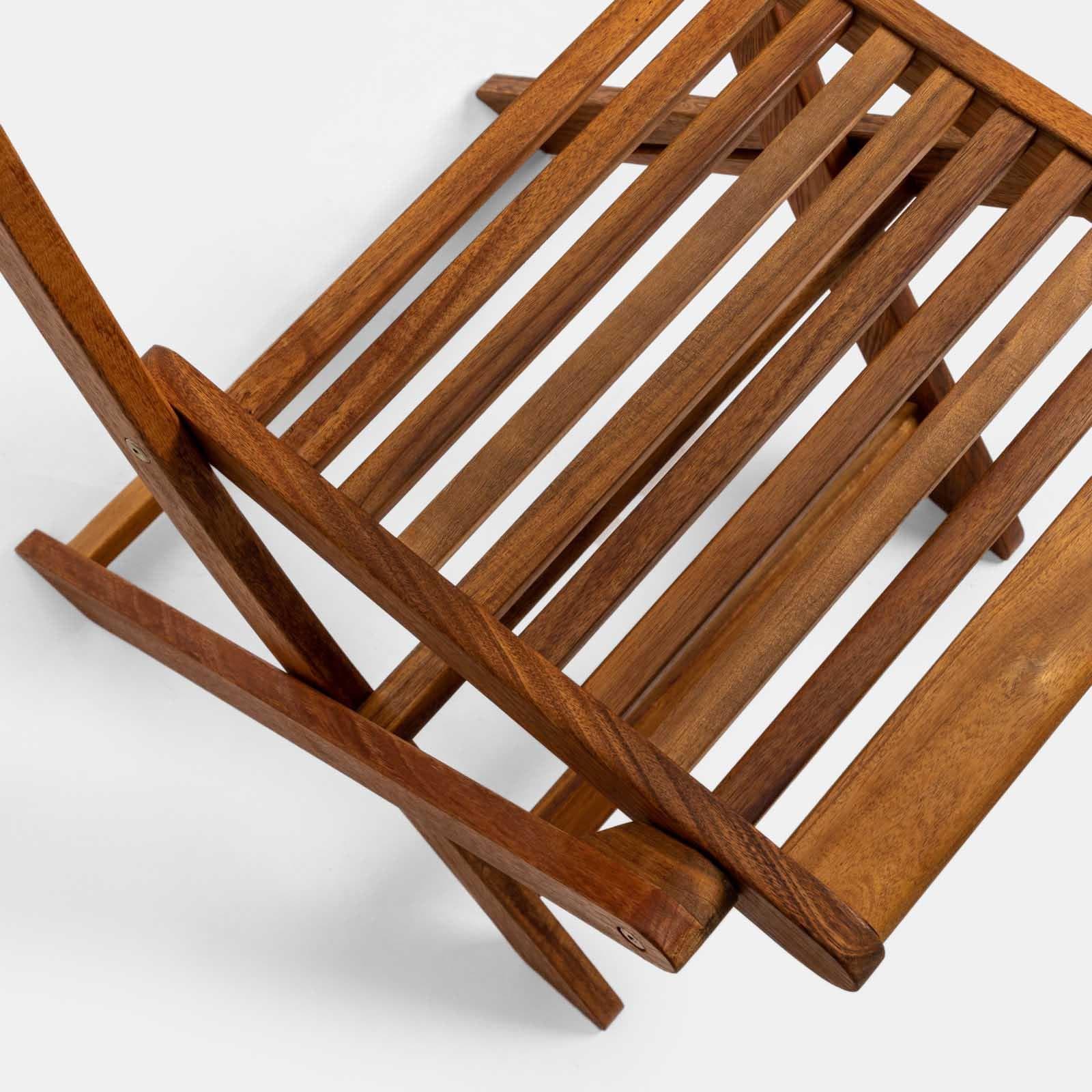 Sedia salvaspazio pieghevole in legno di acacia - Paja