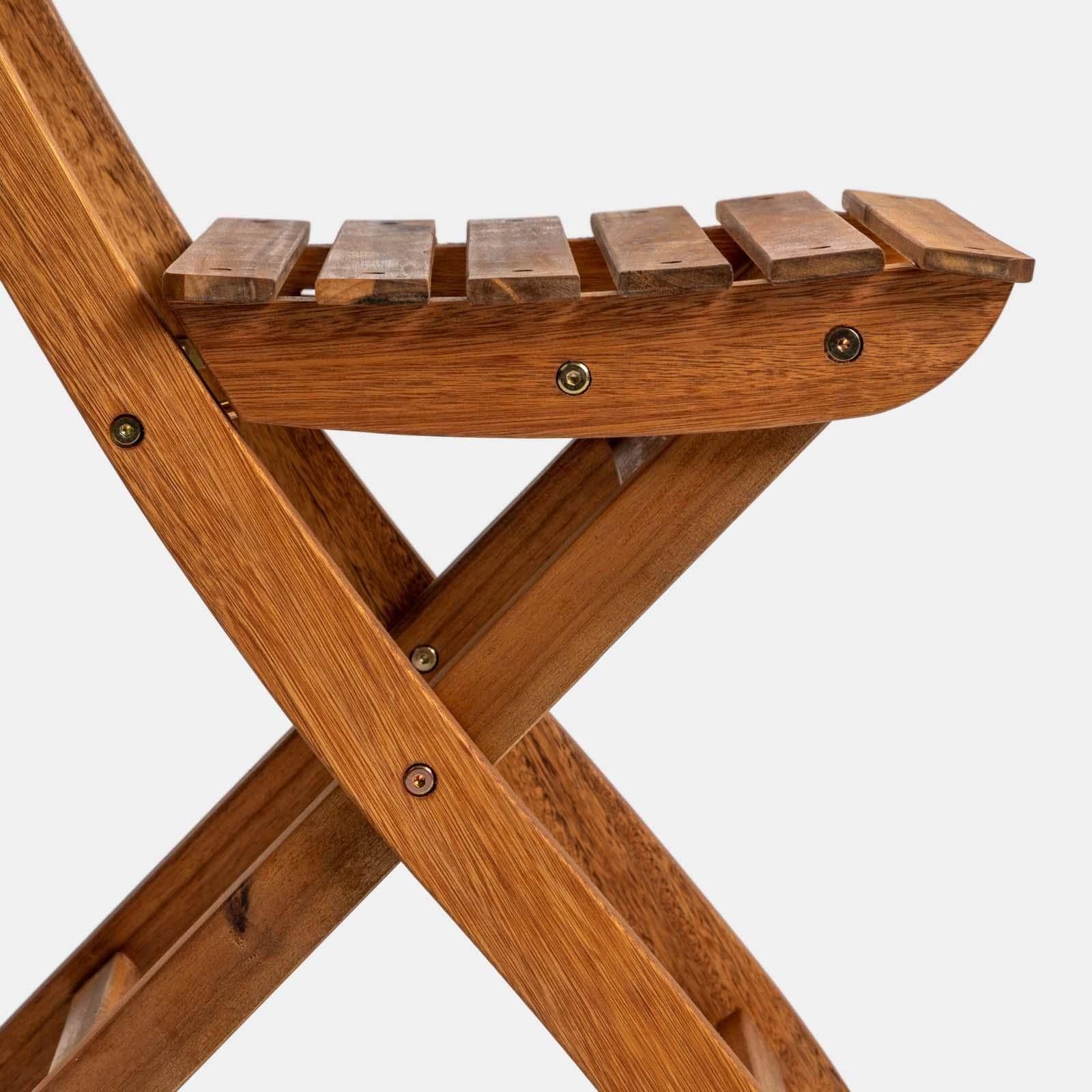Sedia pieghevole salvaspazio in legno di acacia - Paja