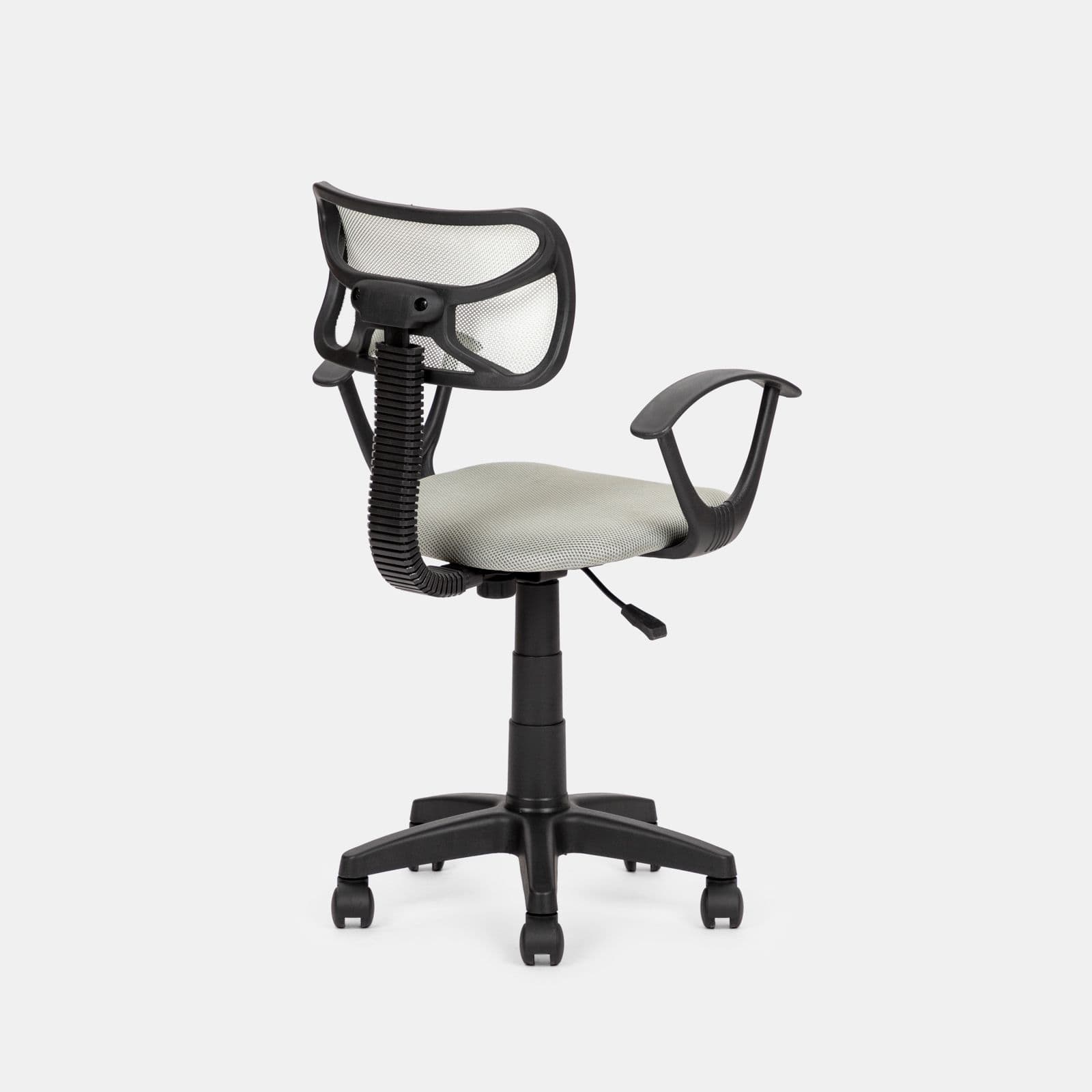 Sedia da ufficio girevole in tessuto mesh e schienale rialzato traspirante grigio - Rubia