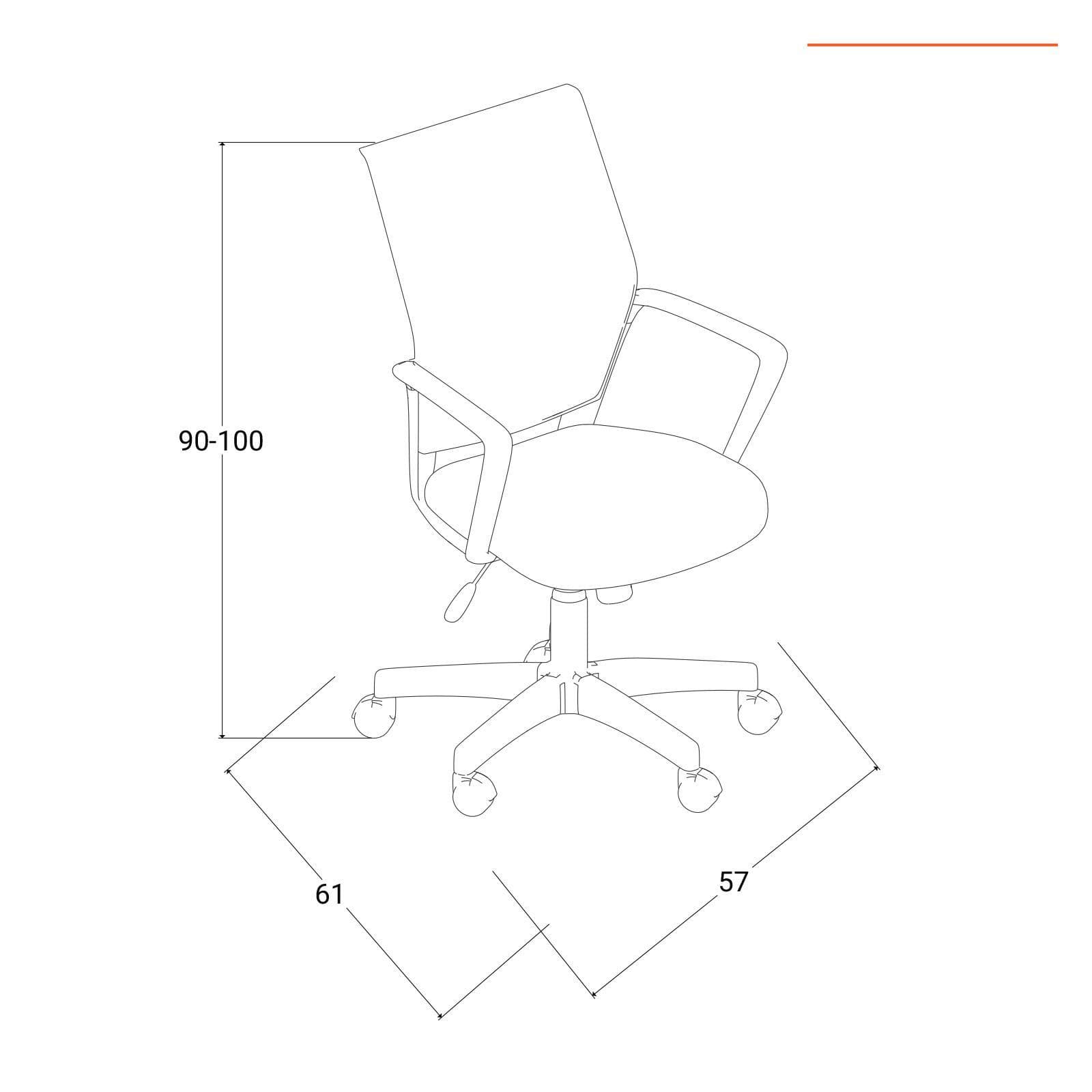 Sedia da ufficio girevole in tessuto mesh e schienale traspirante con supporto lombare - Wilson