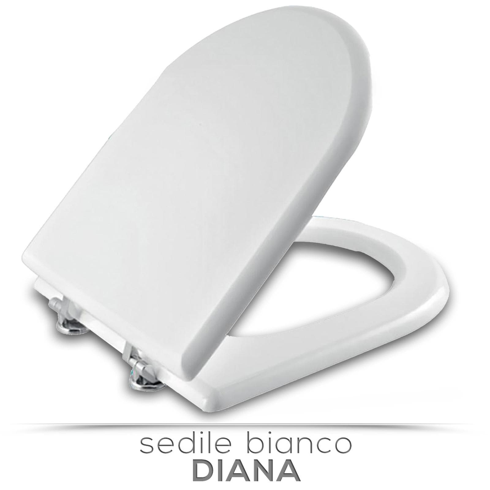 Sedile copriwc in legno bianco compatibile con la serie Diana di Azzurra