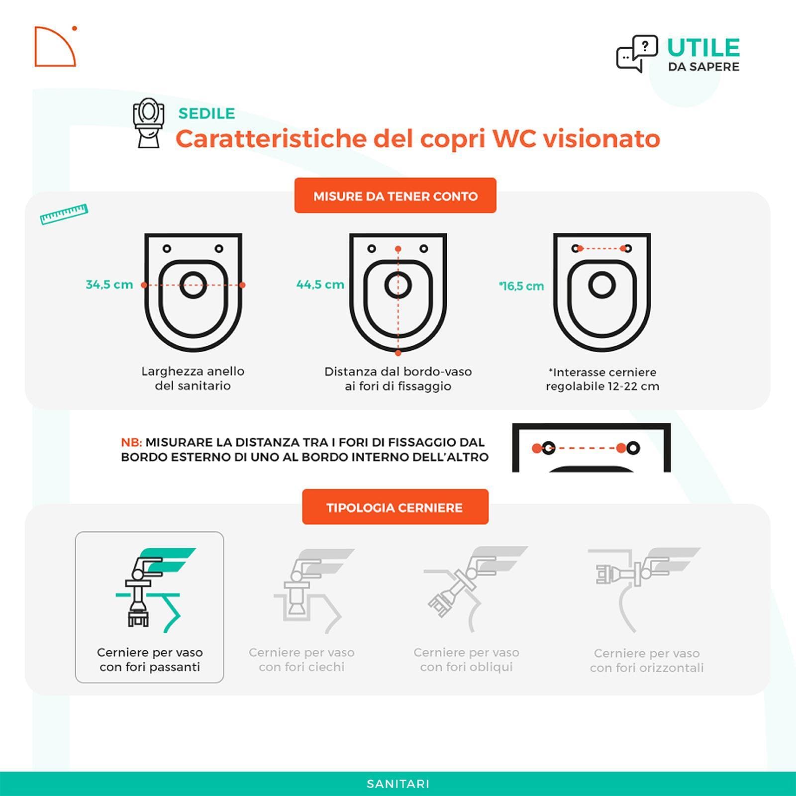 Sedile copriwc in legno bianco compatibile con serie la Ellisse di Ideal Standard
