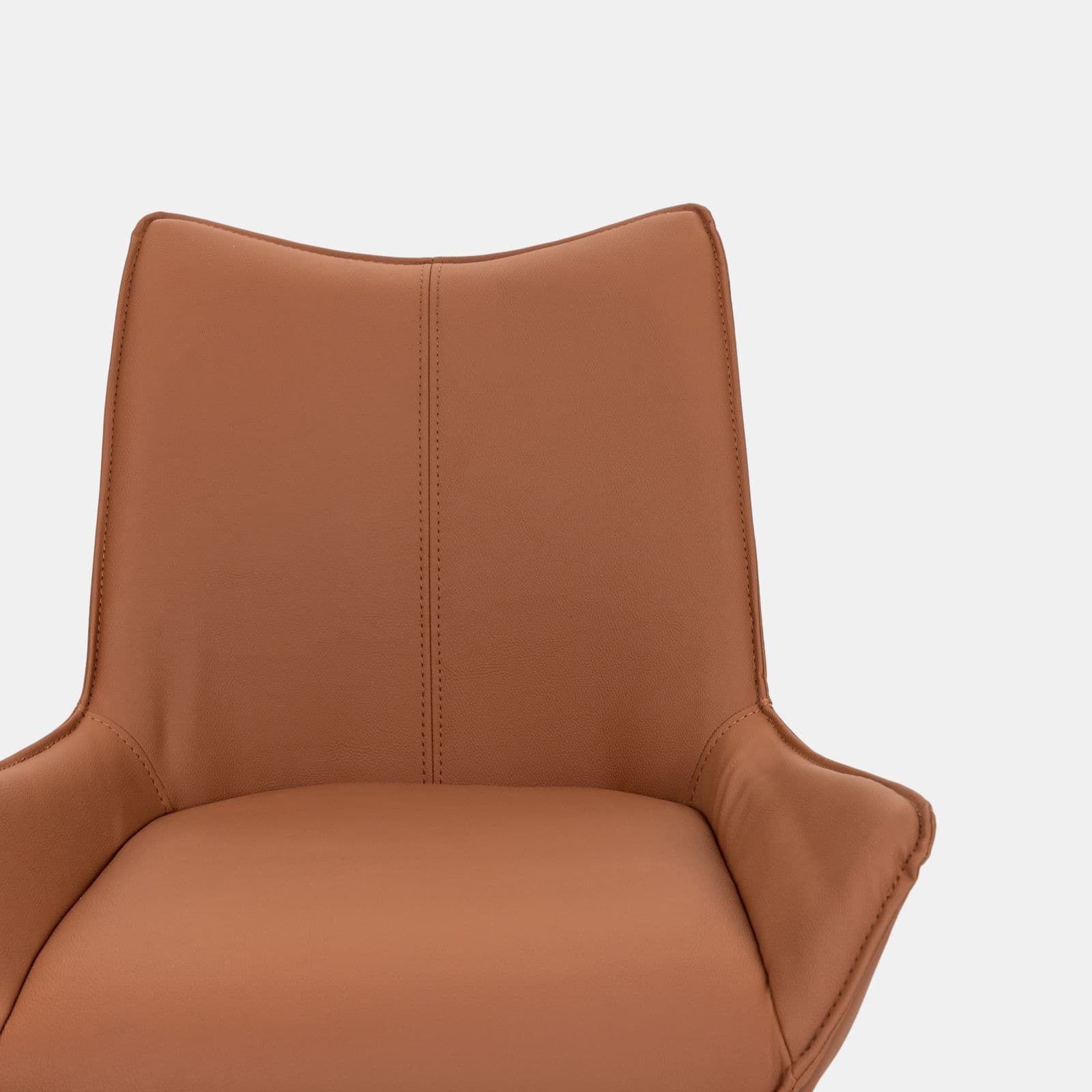 Set 2 poltroncine in similpelle terracotta - Rhea