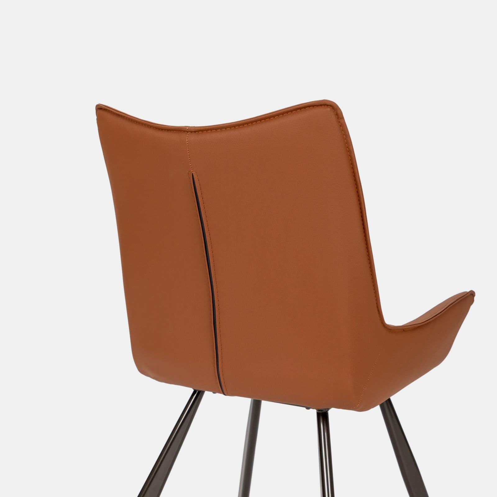 Set 2 poltroncine in similpelle terracotta - Rhea