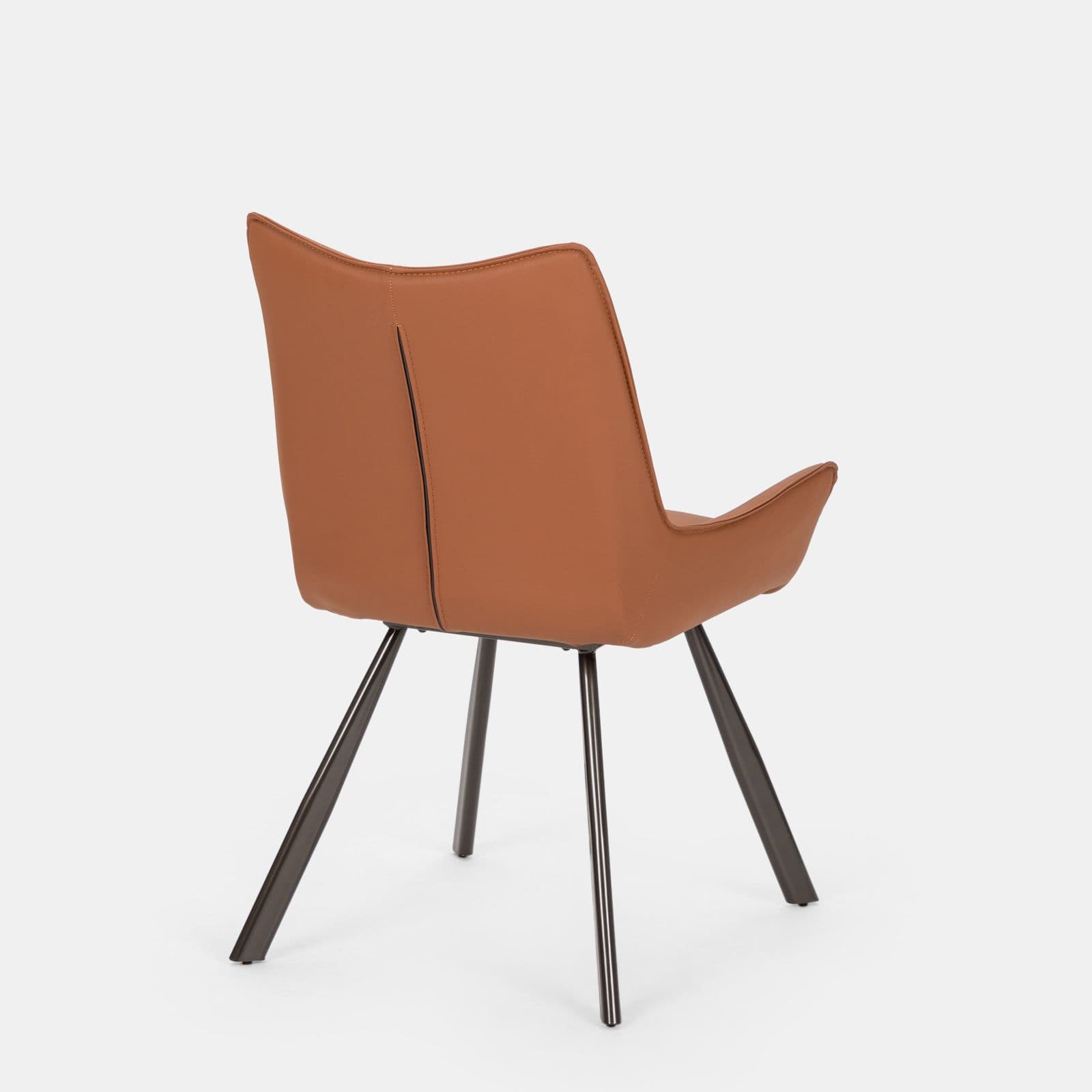 Set 2 poltroncine in similpelle terracotta - Rhea