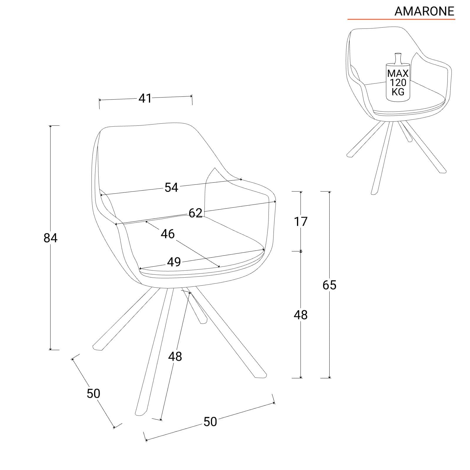 Set 2 poltrone in tessuto tortora con cuscino in velluto e gambe in metallo nero- Amarone