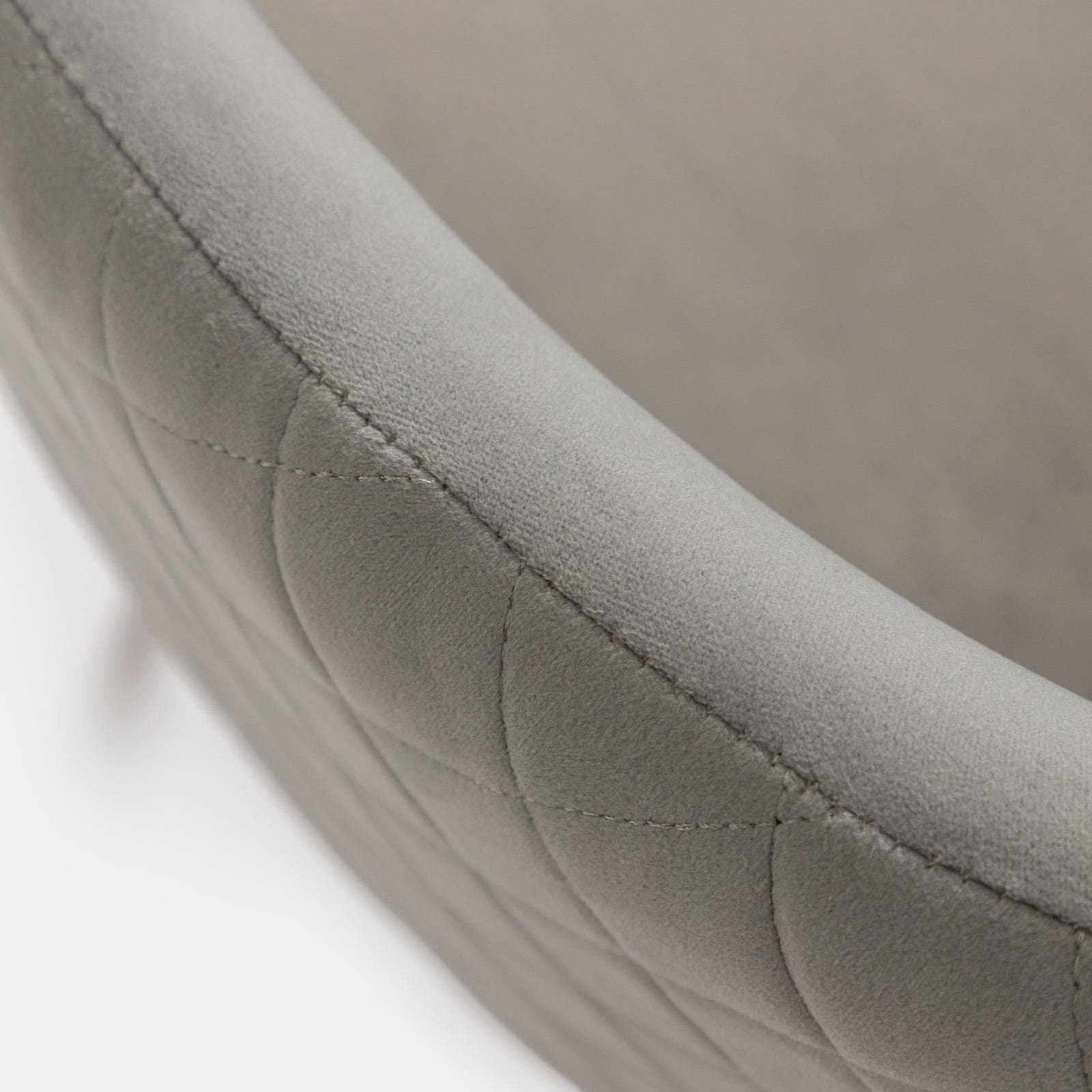 Set 2 poltrone in velluto grigio struttura in metallo nero - Jannet