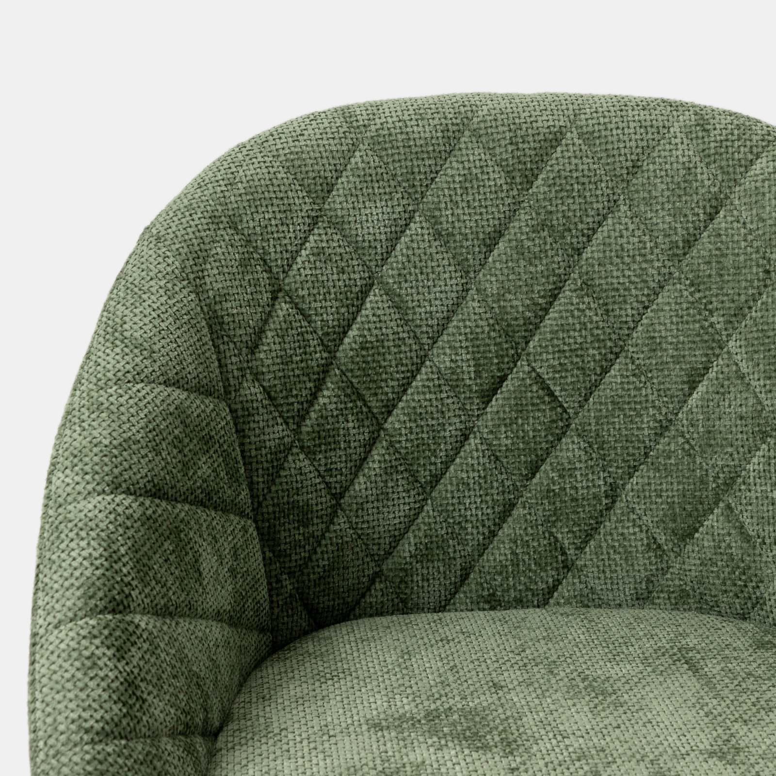 Set 2 sedie in ciniglia con gambe in metallo verde salvia - Myba
