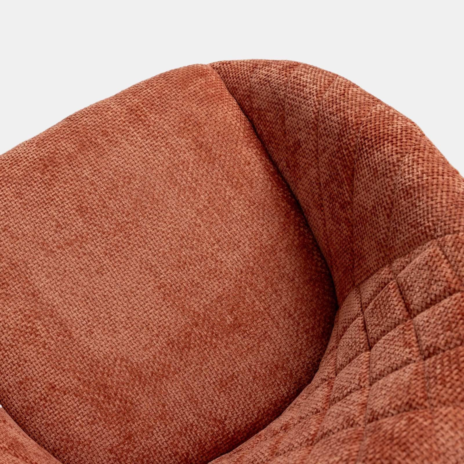 Set 2 sedie in ciniglia rosa antico con gambe in metallo terracotta - Myba
