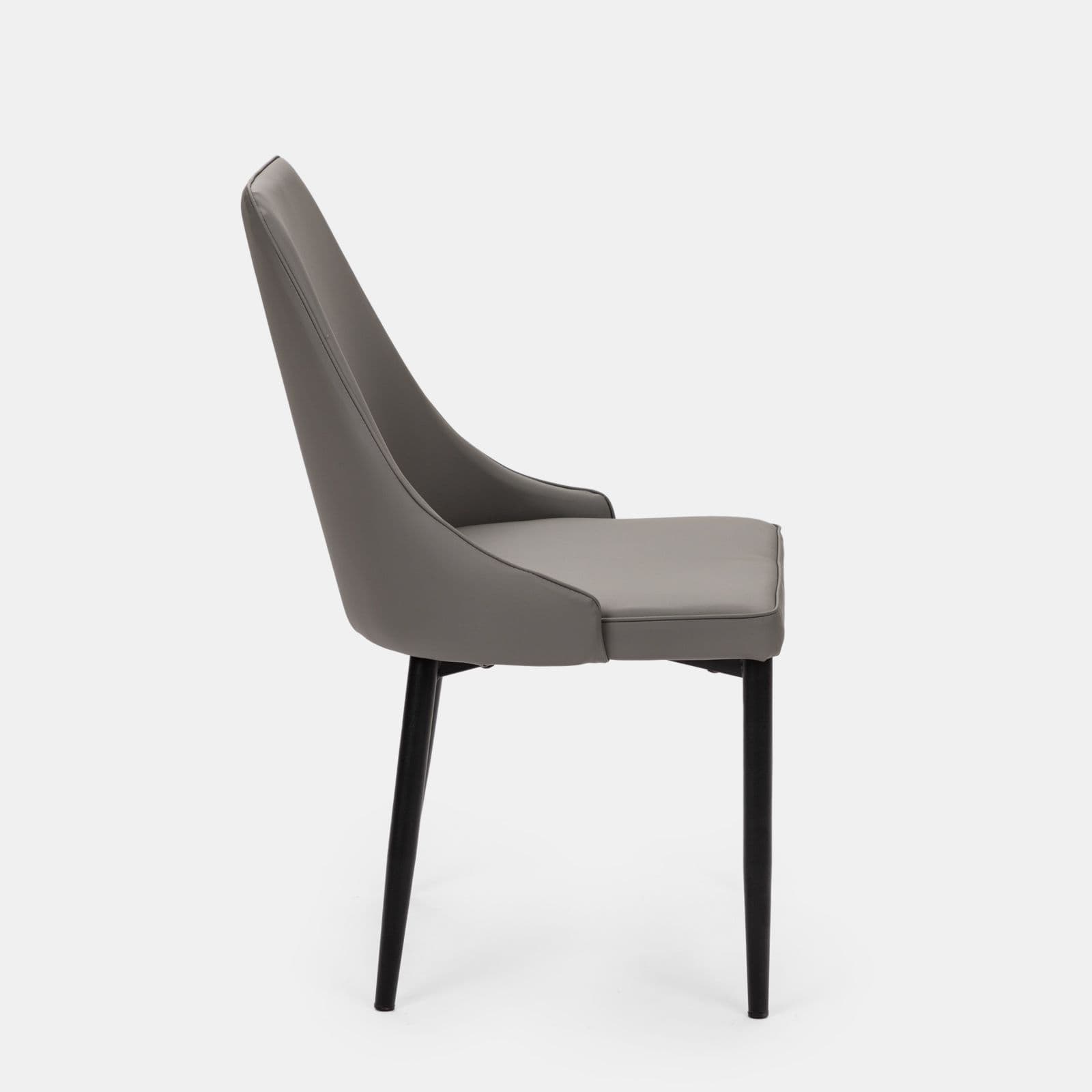 Set 2 sedie in similpelle grigio - Divina