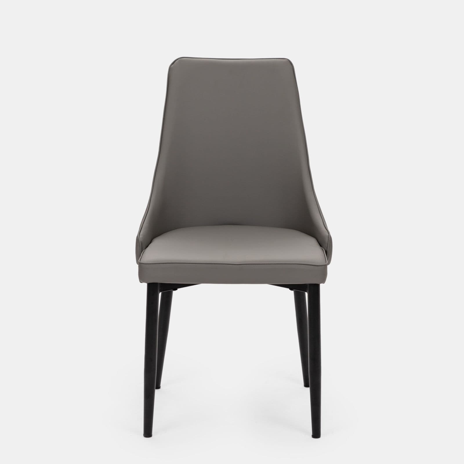 Set 2 sedie in similpelle grigio - Divina