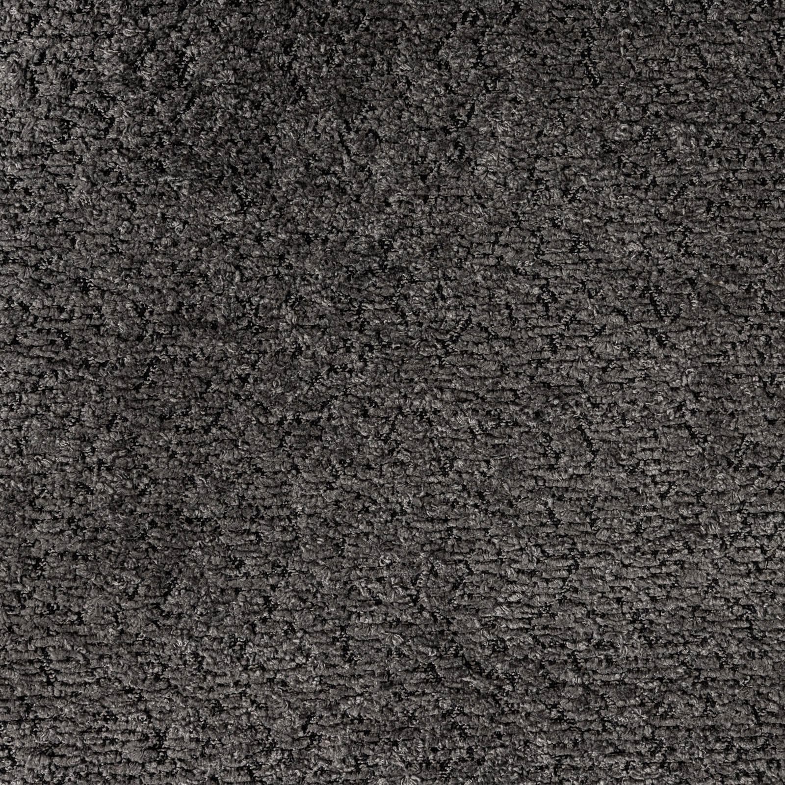 Set 2 sedie in tessuto bouclé grigio e struttura in metallo nero - Wren