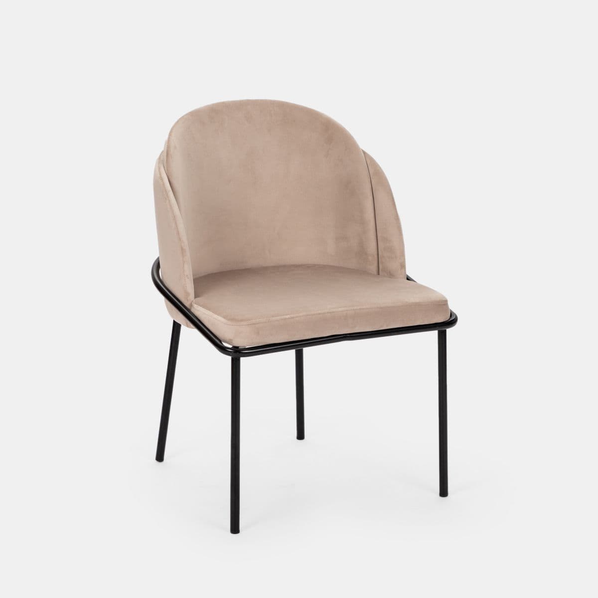 Set 2 sedie in velluto beige - Kneel