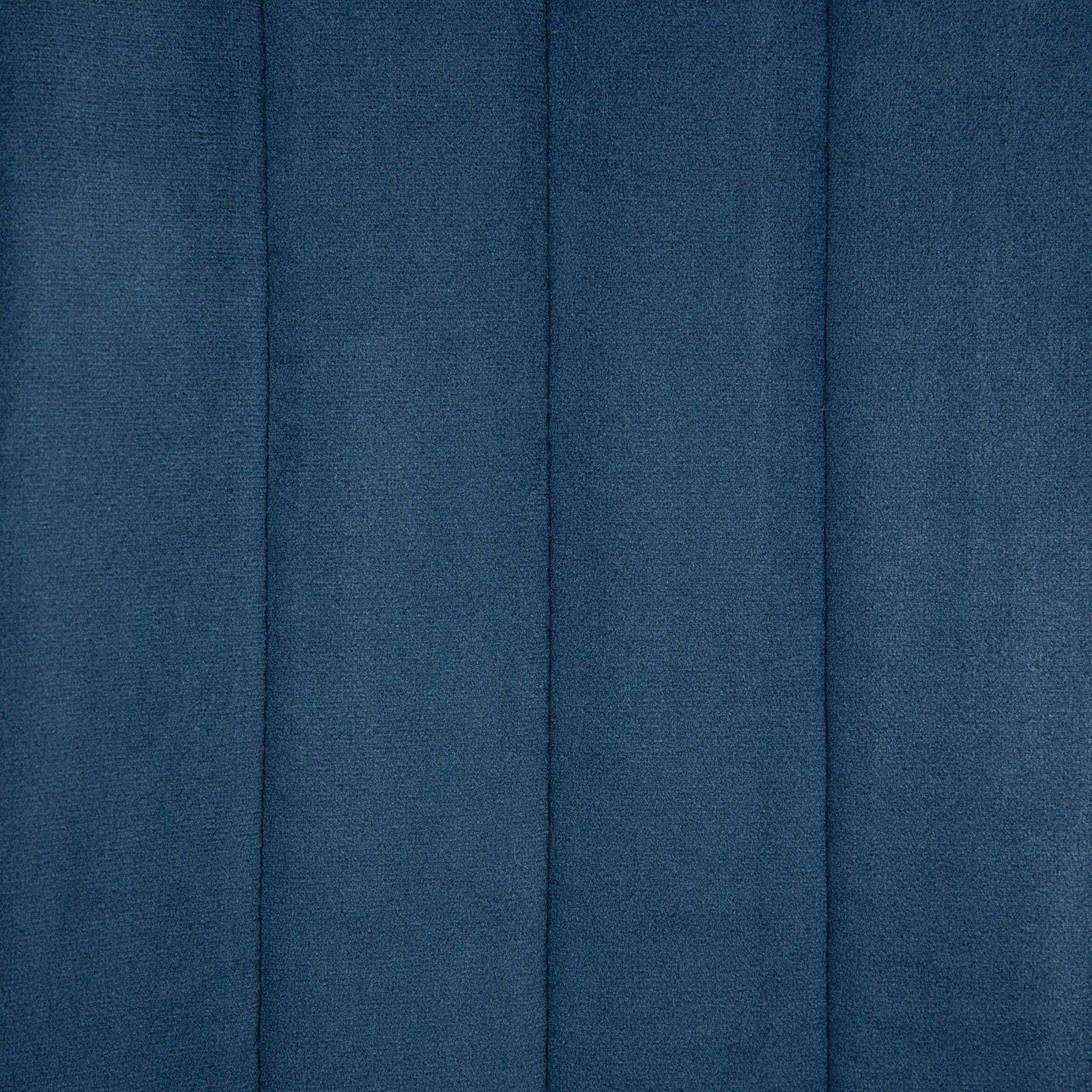 Set 2 sedie in velluto blu scuro e gambe in metallo nero - Vanus