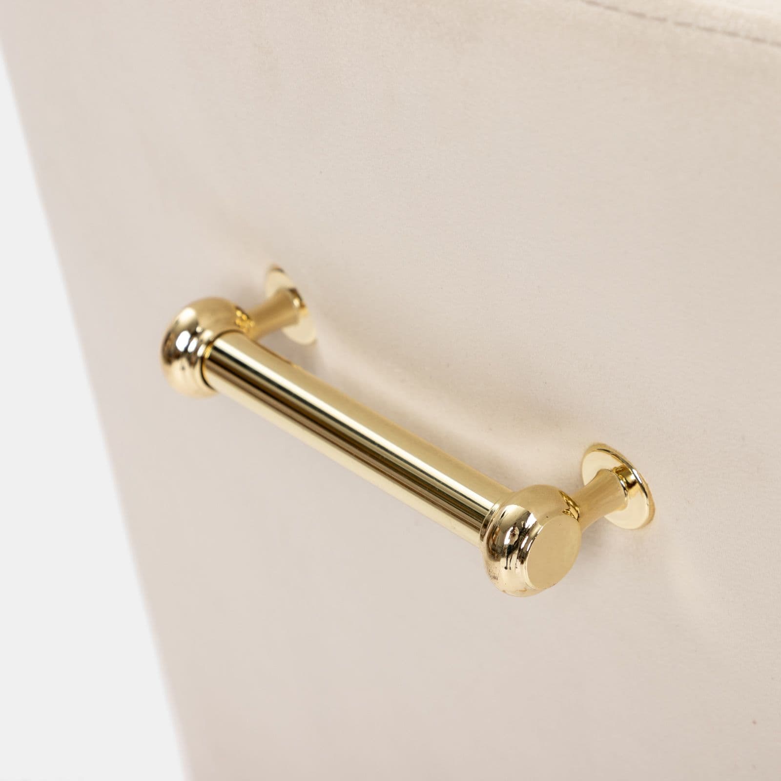 Set 2 sedie in velluto crema con dettagli e gambe oro - Artal