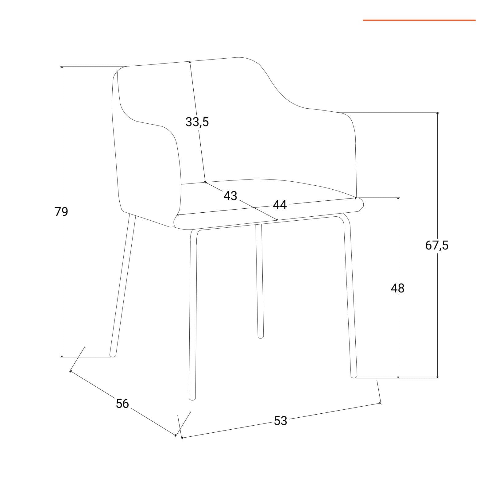 Set 2 sedie in velluto grigio e gambe in metallo nero - Vanus