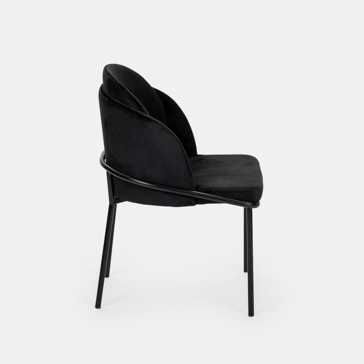Set 4 sedie in velluto nero - Kneel