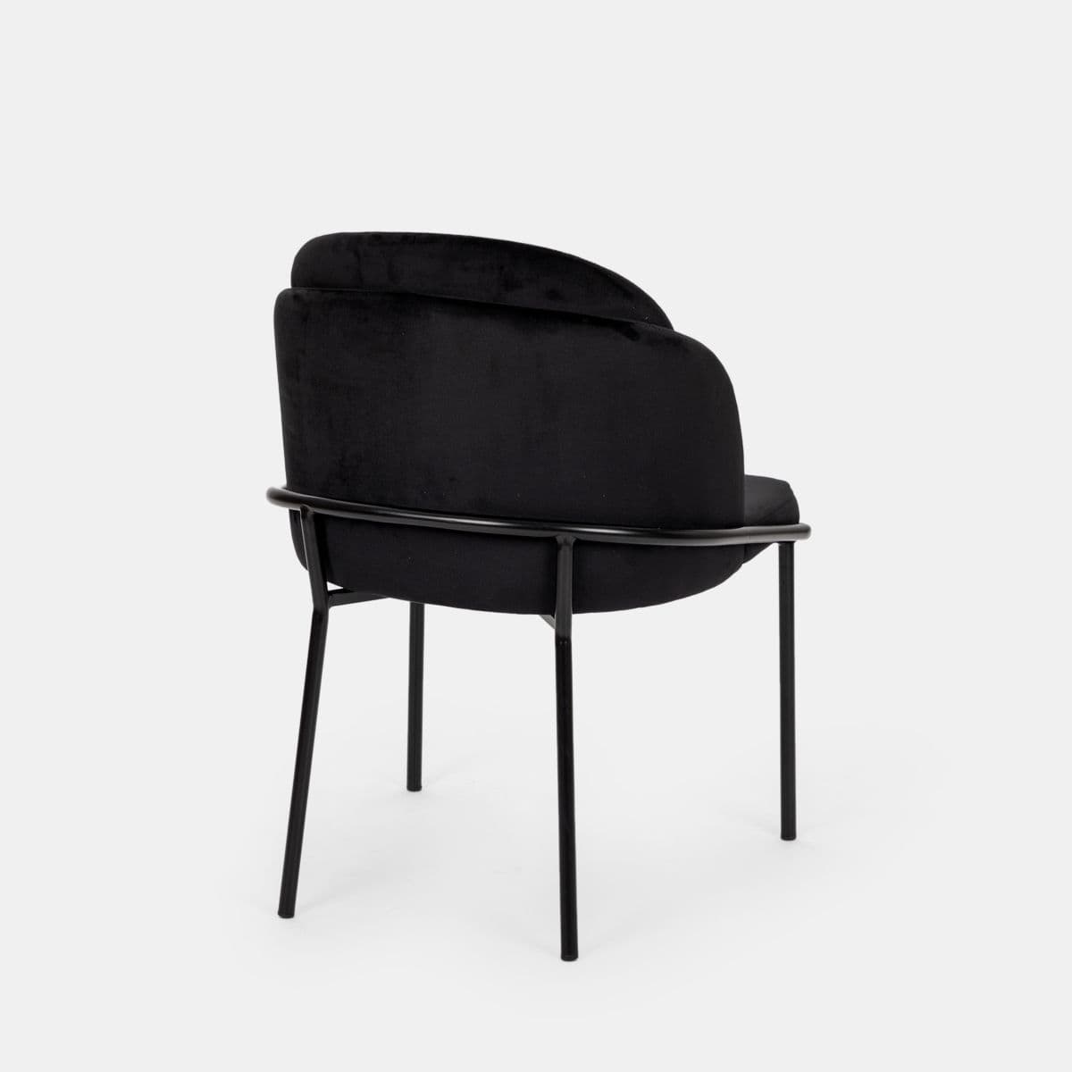 Set 4 sedie in velluto nero - Kneel