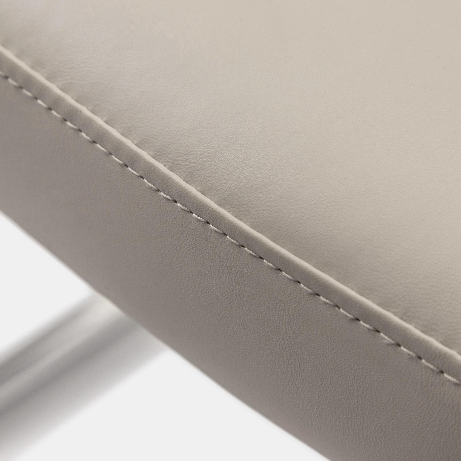 Set 2 sedie ufficio in similpelle grigio ghiaccio con schienale in paglia - Crafty