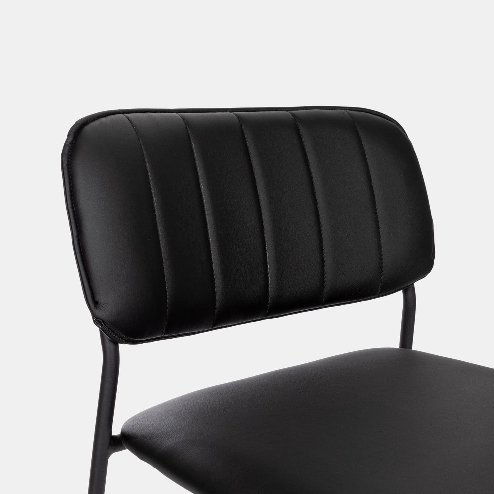 Set 2 sgabelli in similpelle nero - Marmin