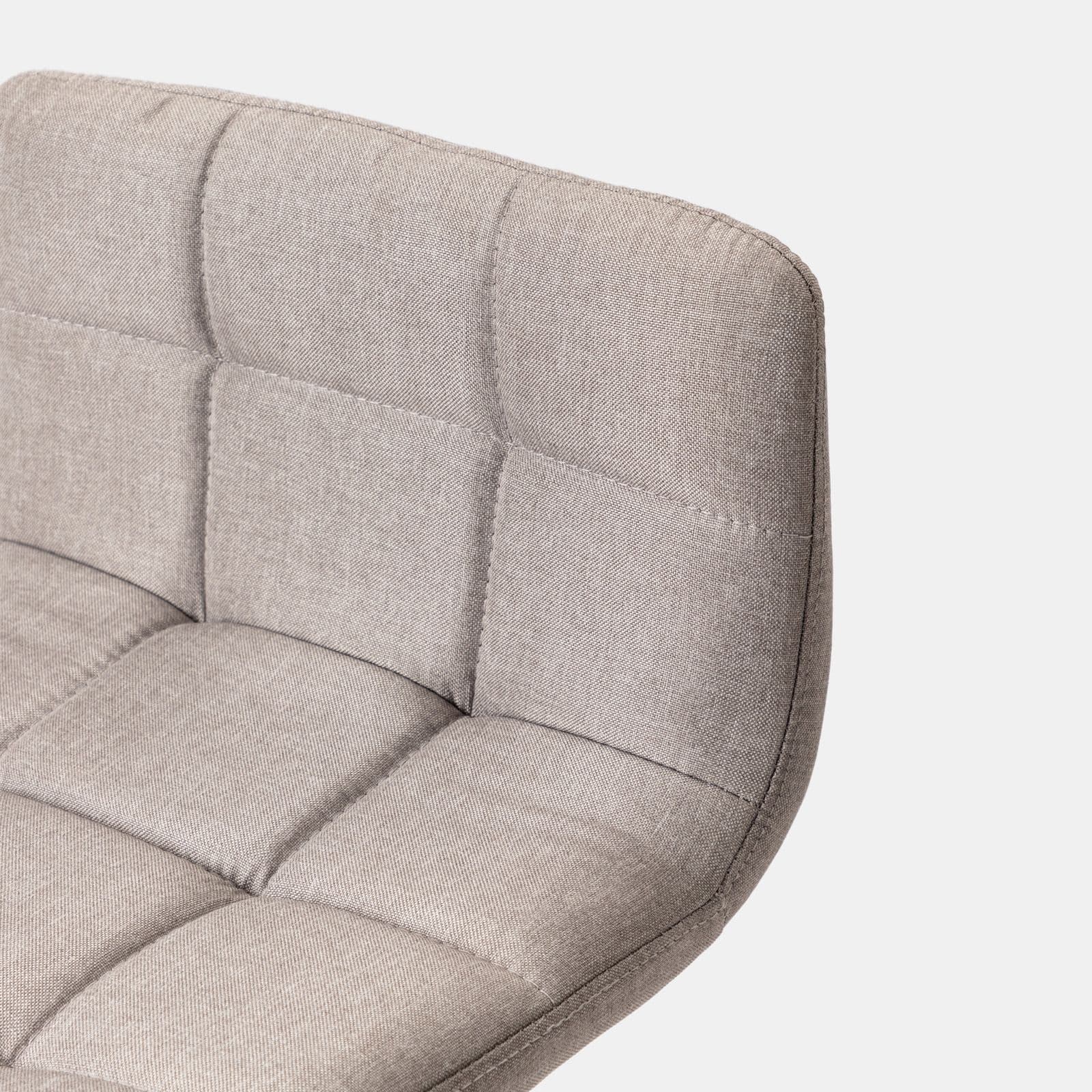Set 2 sgabelli in tessuto grigio chiaro con struttura in legno - Rolls