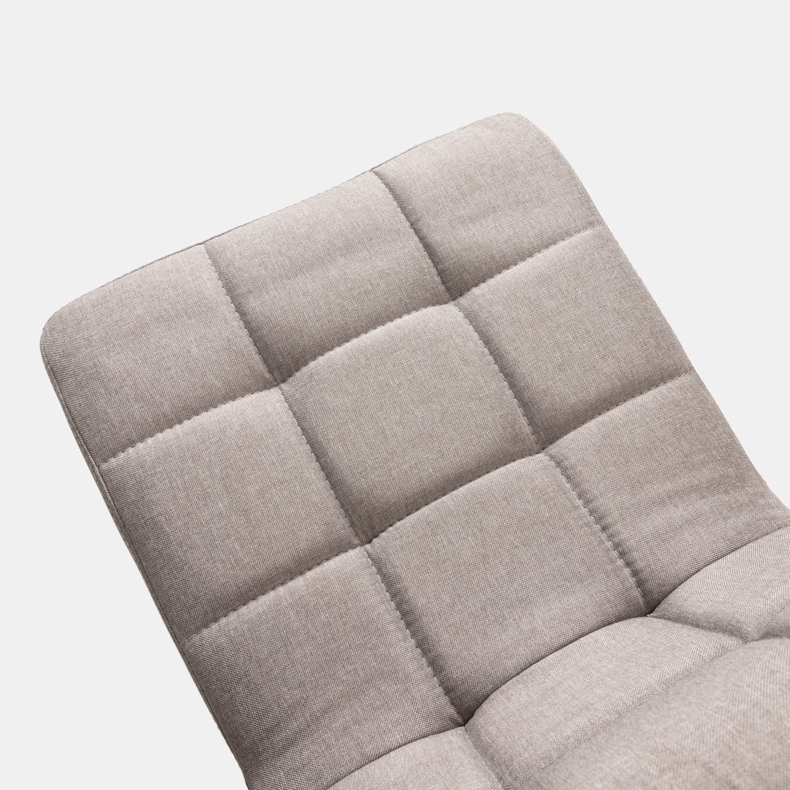 Set 2 sgabelli in tessuto grigio chiaro con struttura in legno - Rolls