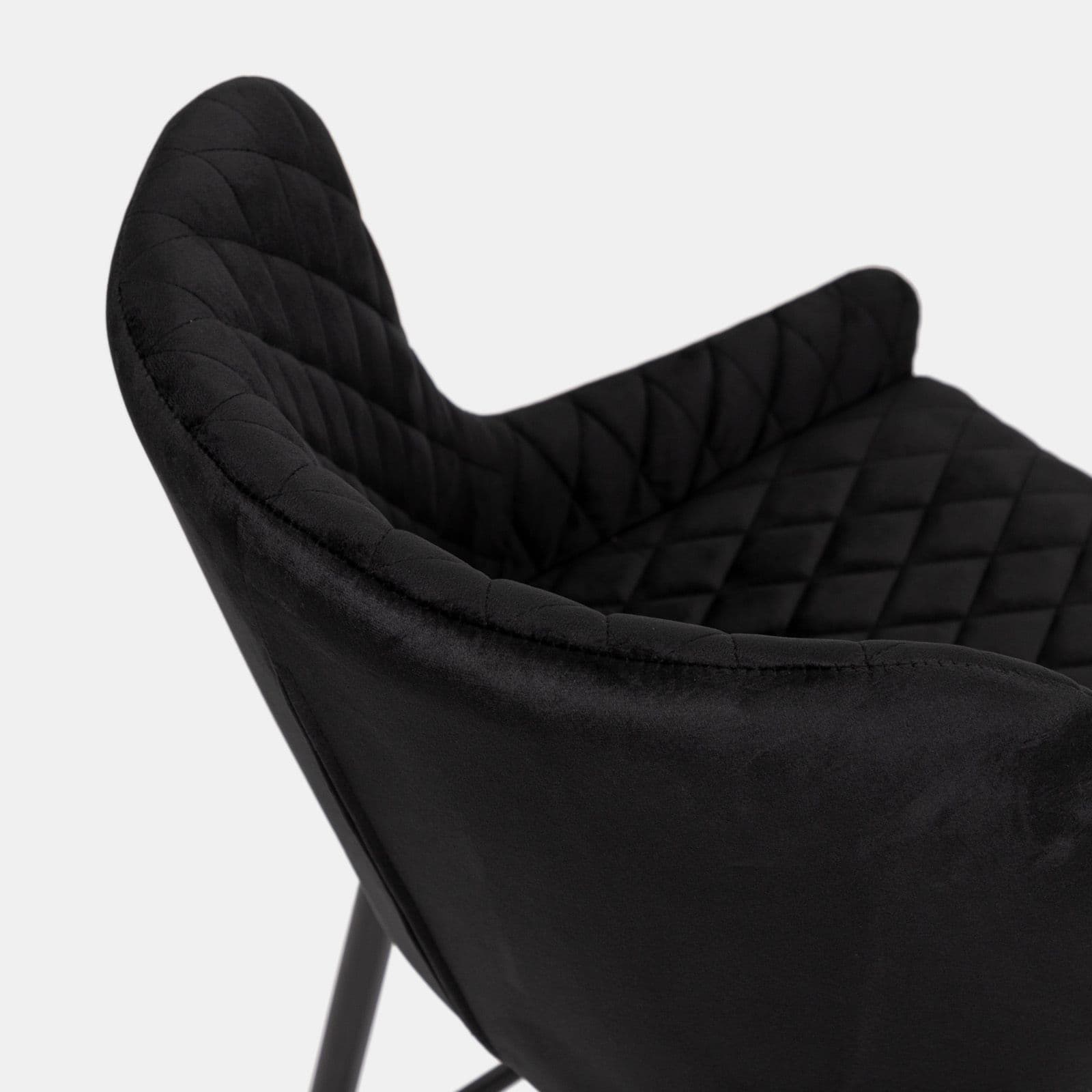 Set 2 sgabelli in velluto nero - Yasi