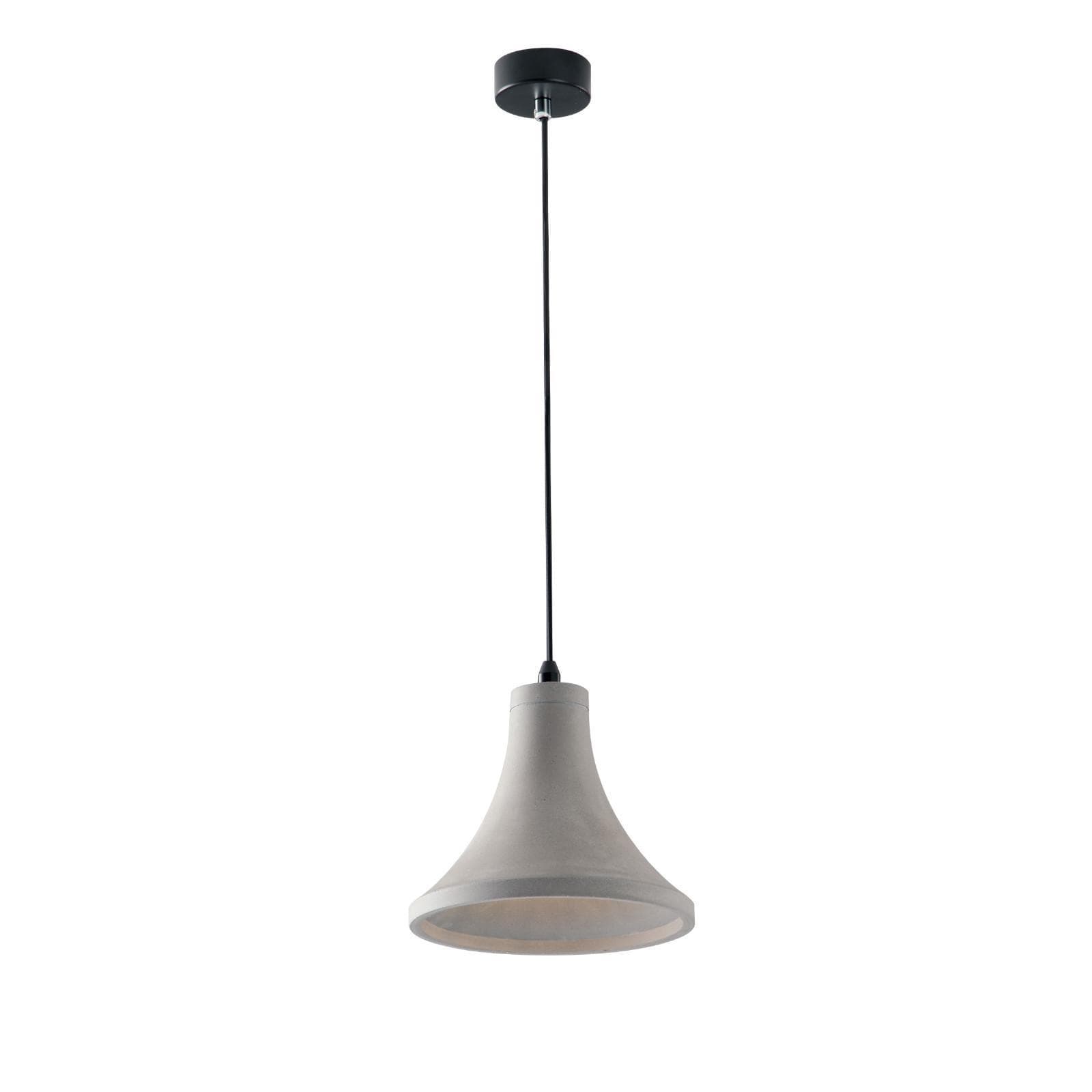 Set 3 lampade sospese 129h cm in cemento naturale colore grigio