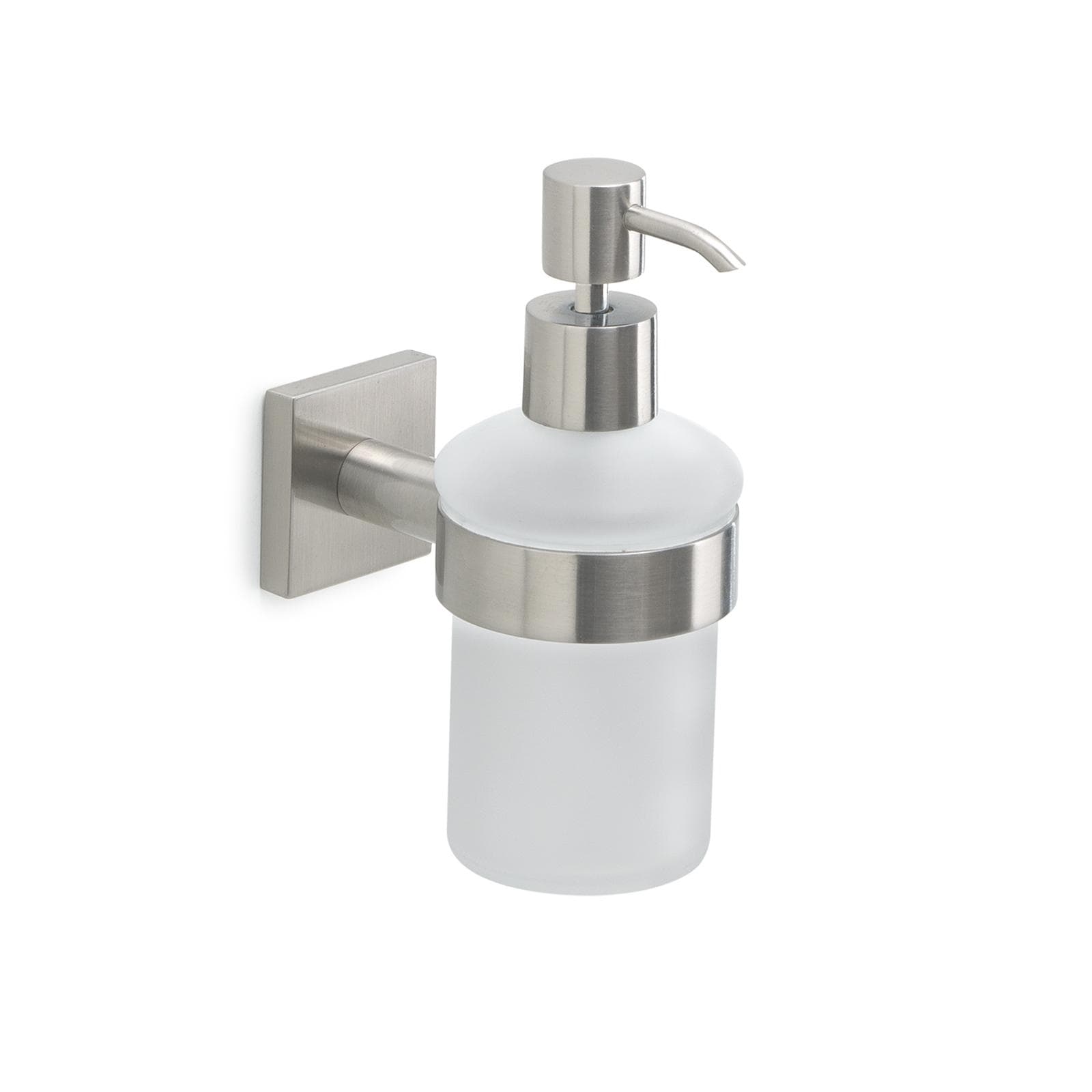 Set 4 accessori a muro in acciaio inox spazzolato e vetro satinato - Fuji di Gedy