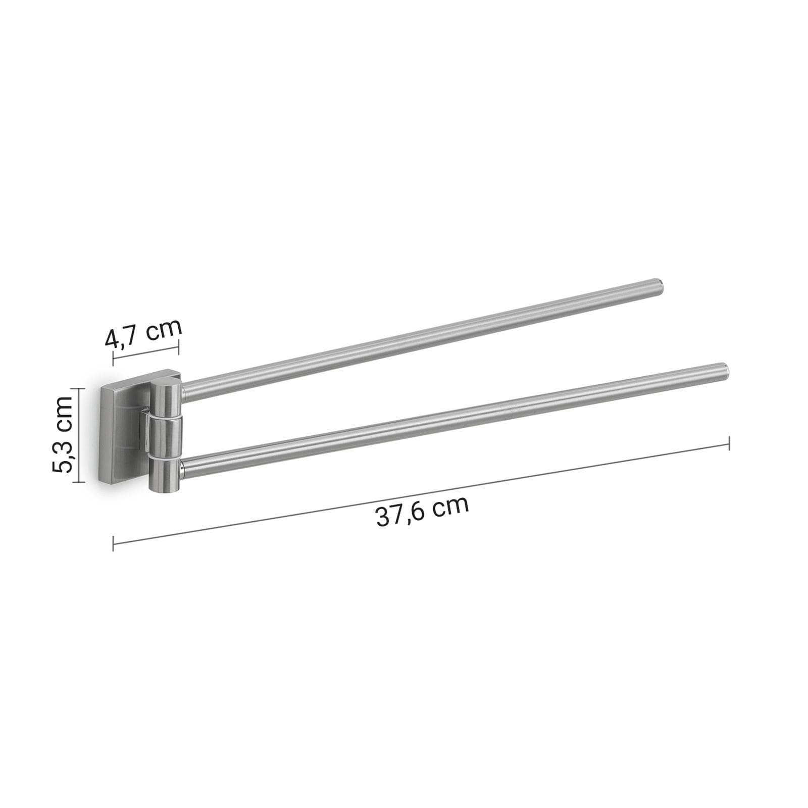 Set 4 accessori a muro in acciaio inox spazzolato e vetro satinato - Fuji di Gedy