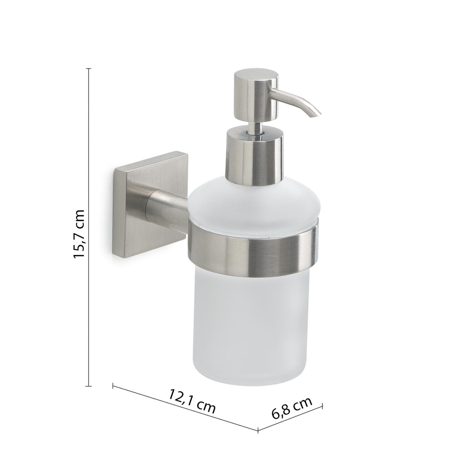 Set 4 accessori a muro in acciaio inox spazzolato e vetro satinato - Fuji di Gedy