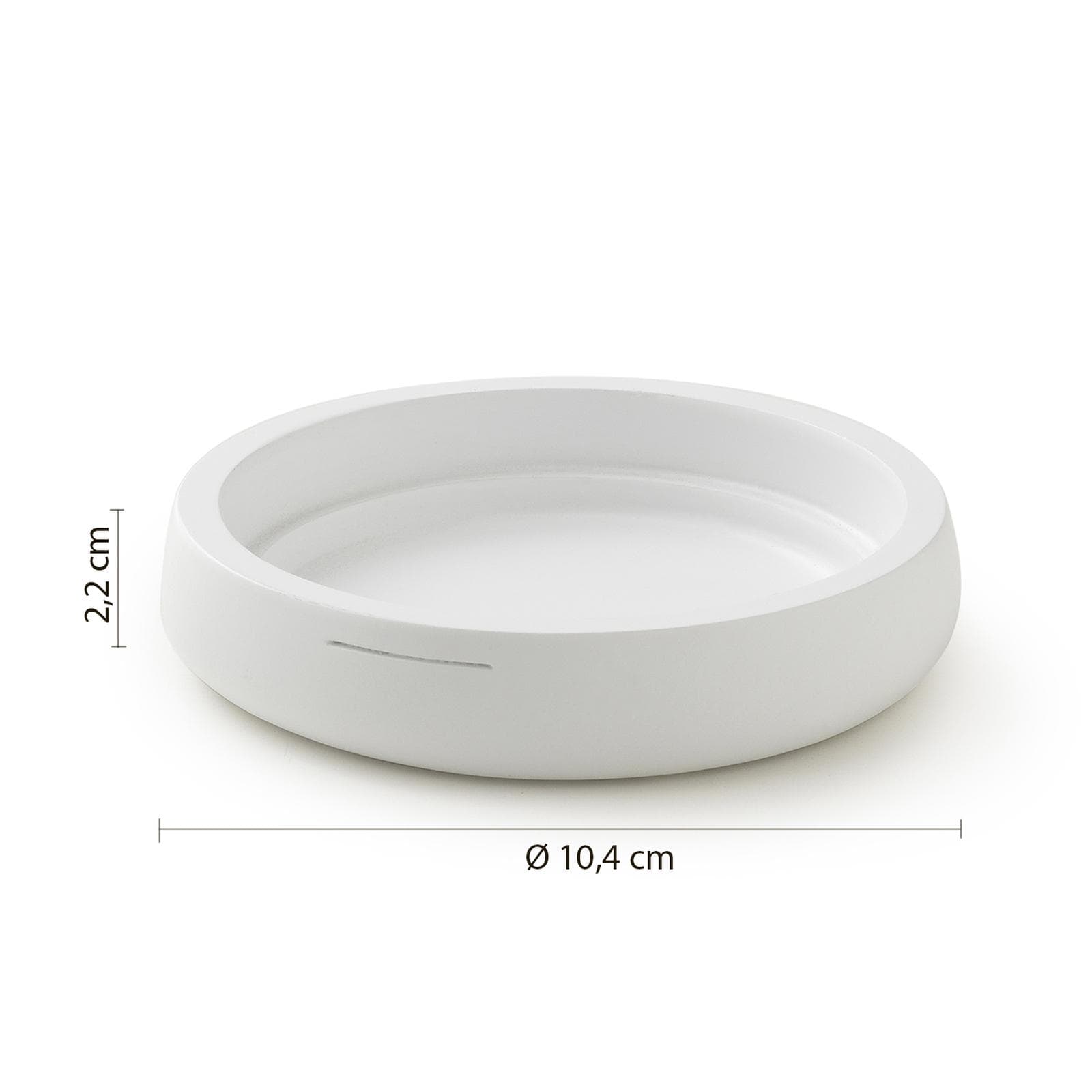 Set 4 accessori da appoggio bianco opaco - Kira di Gedy