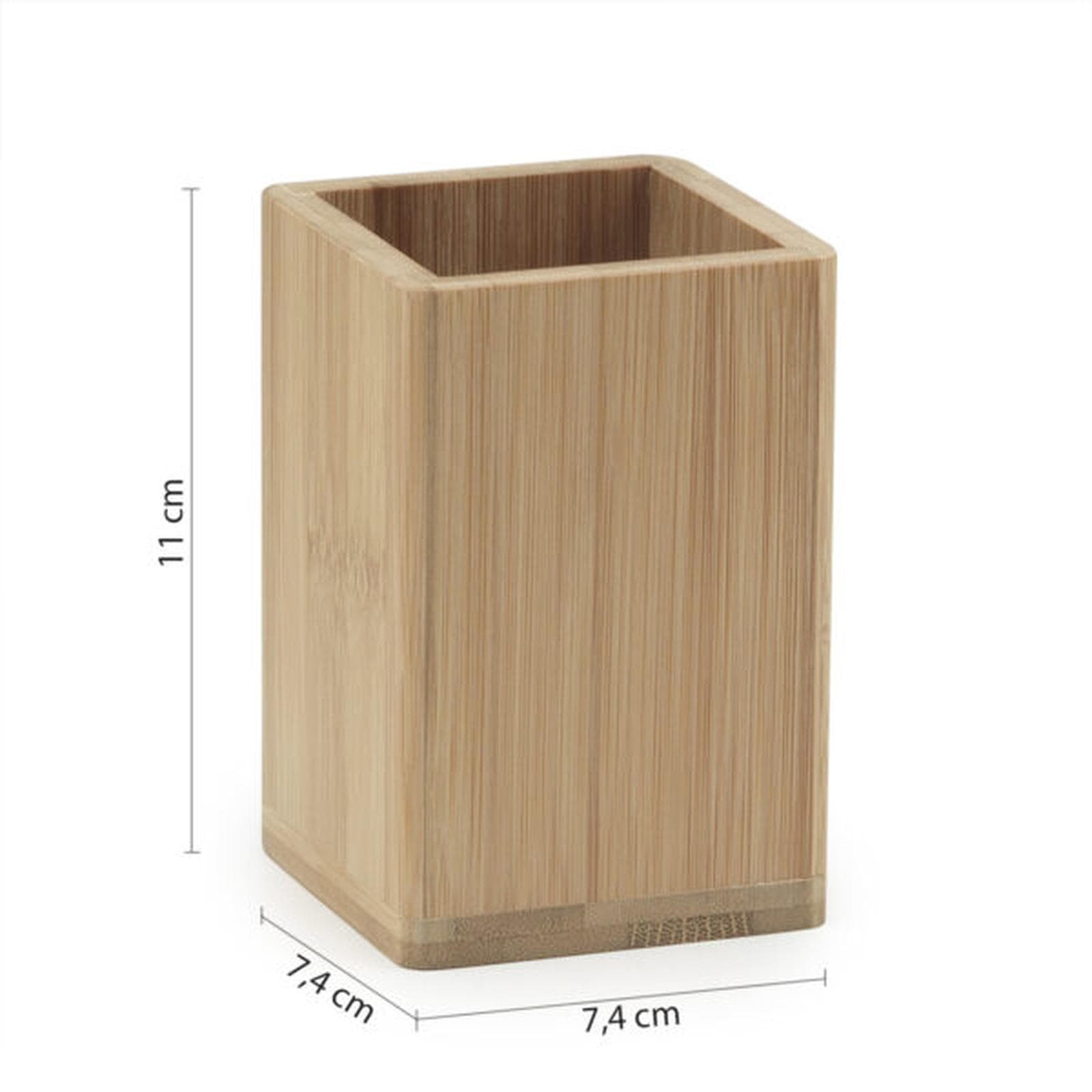 Set 4 accessori da appoggio in bambù naturale - Bonnie di Gedy