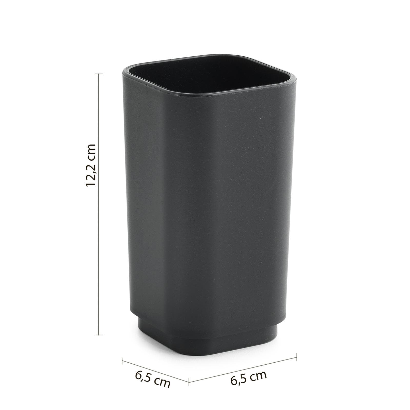 Set 4 accessori da appoggio nero opaco - Seventy di Gedy