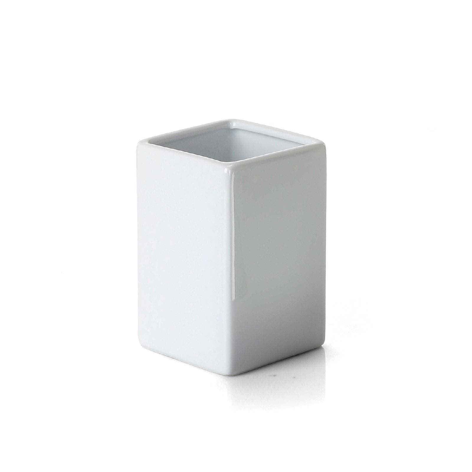 Set 4 accessori da appoggio in ceramica bianco - Verbena di Gedy
