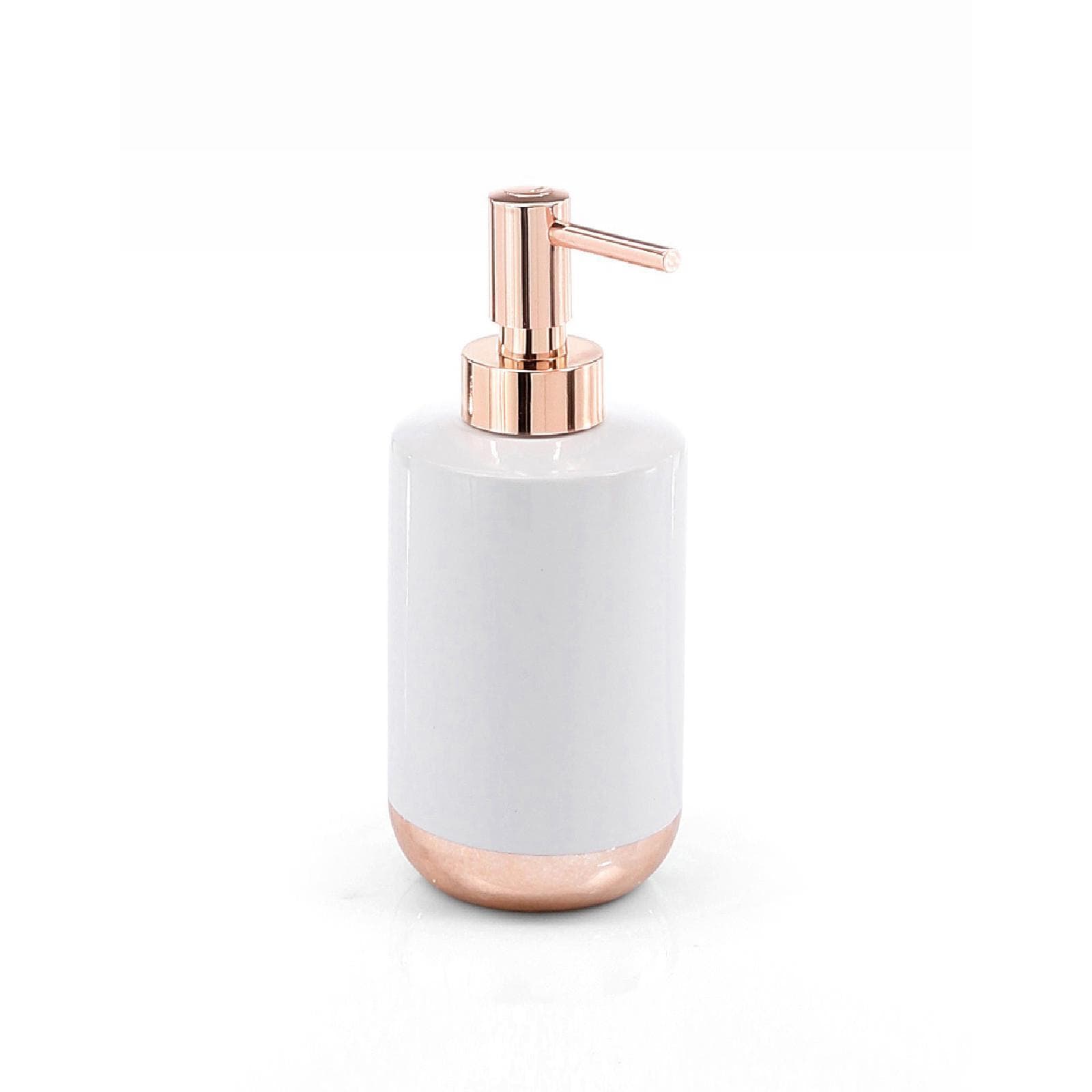 Set 4 accessori d'appoggio in ceramica bianco lucido e rame - Rita di Gedy