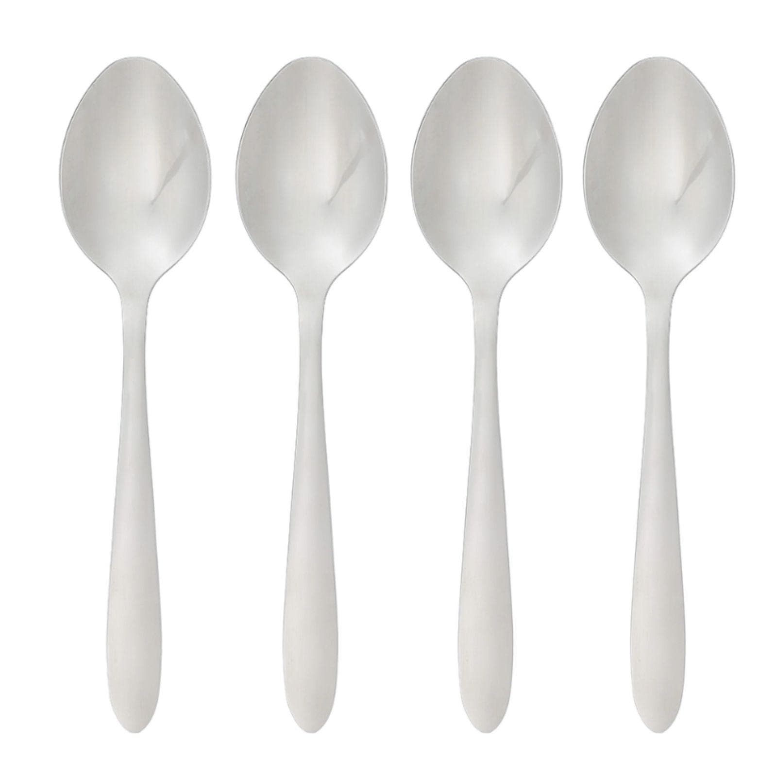 Set 4 cucchiai in acciaio inox cromo