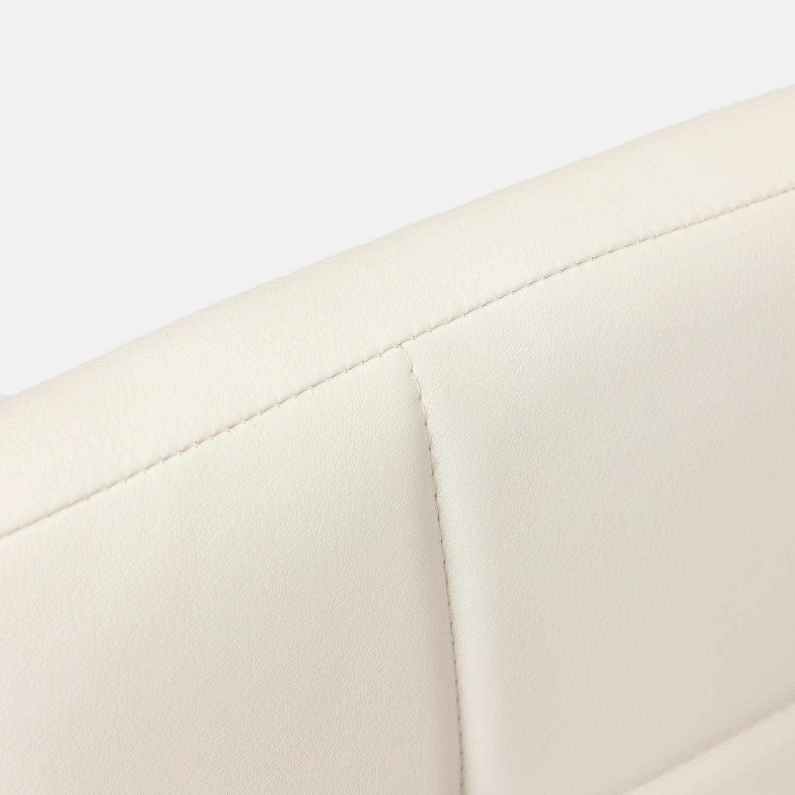 Set 4 sedie in similpelle bianco con gambe a slitta cromo - Dilez