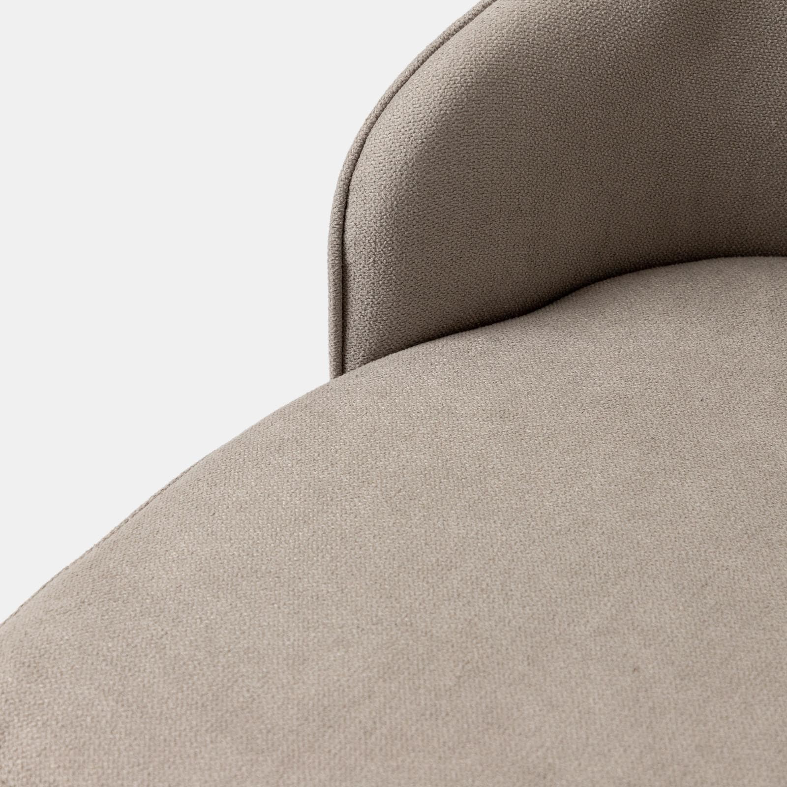 Set 4 sedie in tessuto beige con gambe in metallo nero e seduta girevole - Lorla