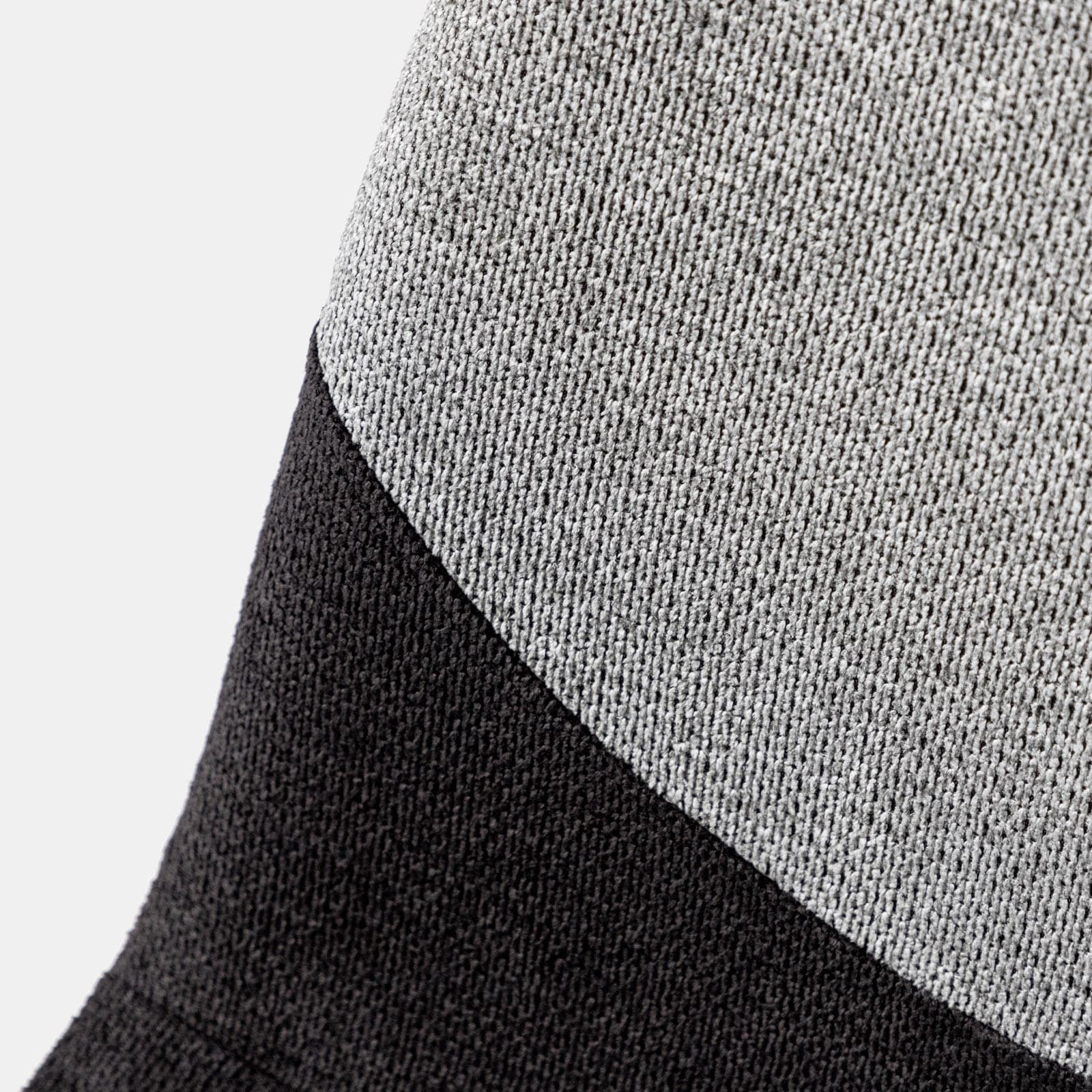 Set 4 sedie in tessuto grigio e nero con gambe in metallo beige - Finesse