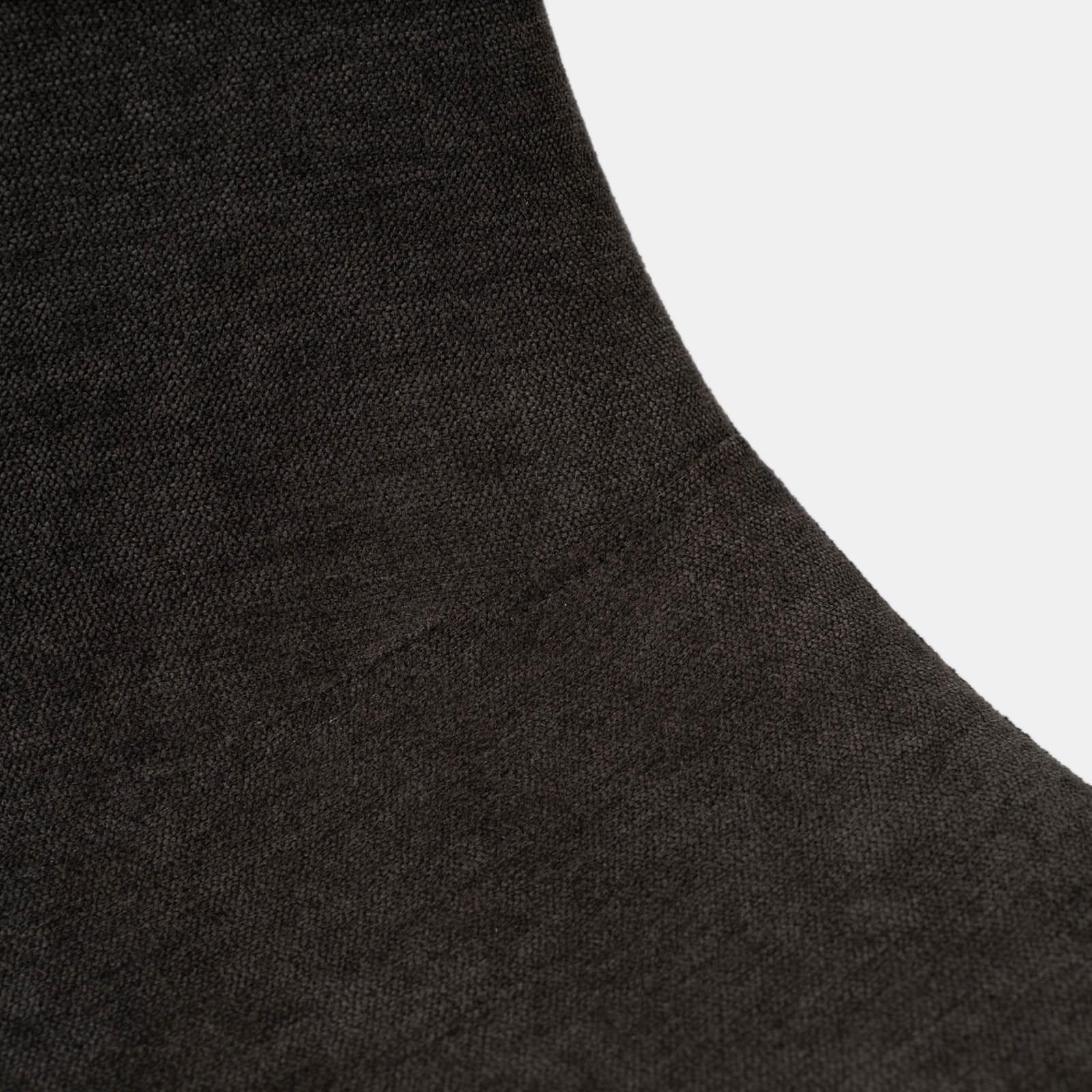 Set 4 sedie in tessuto nero con gambe effetto legno - Finesse