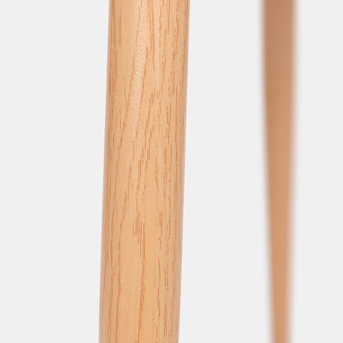 Set 4 sedie in tessuto tortora chiaro con gambe in metallo effetto legno - Nihal